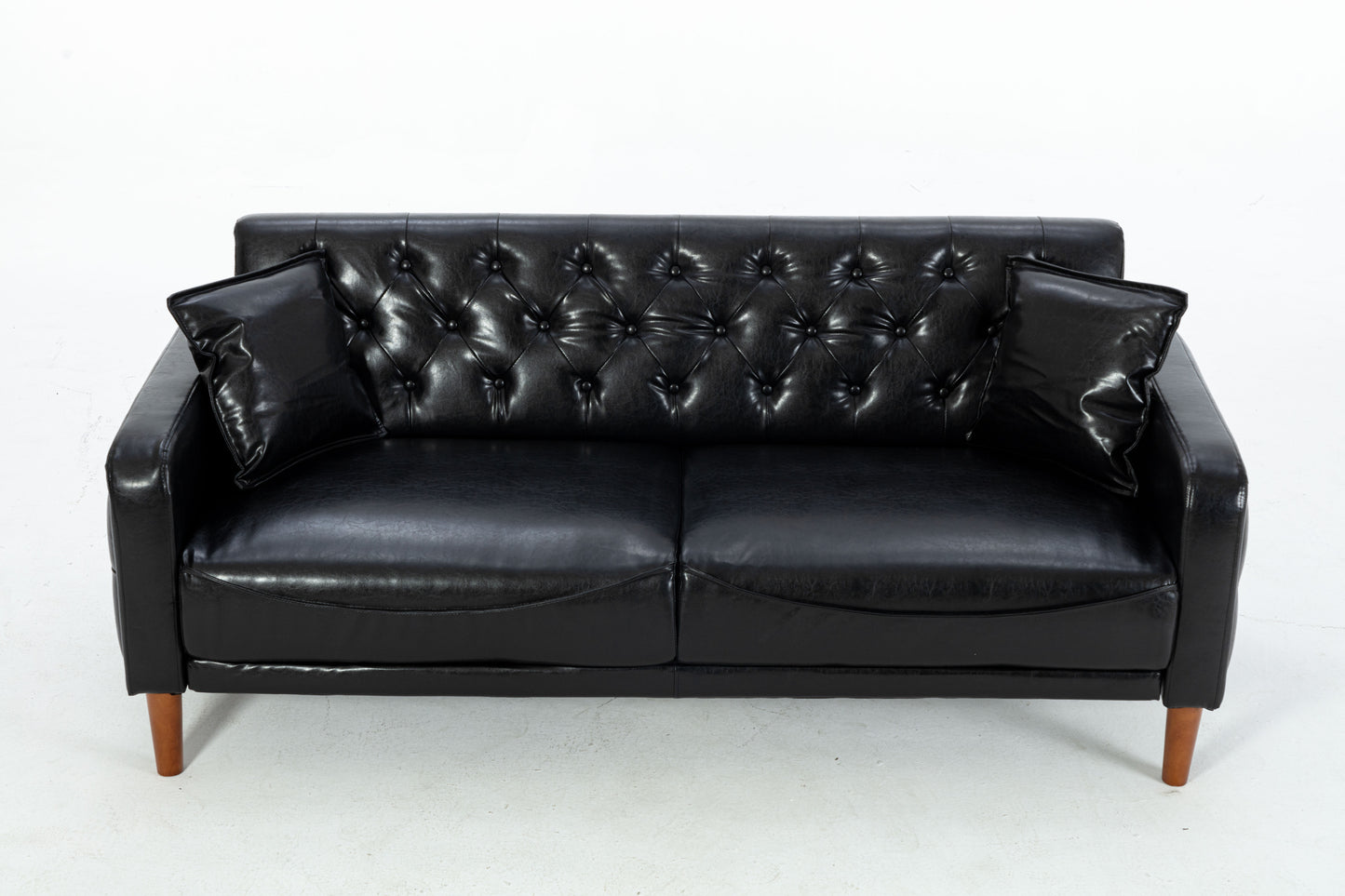 Black PU Leather Sofa