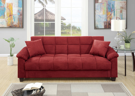 Calley Plush Contemporary Sofa Red