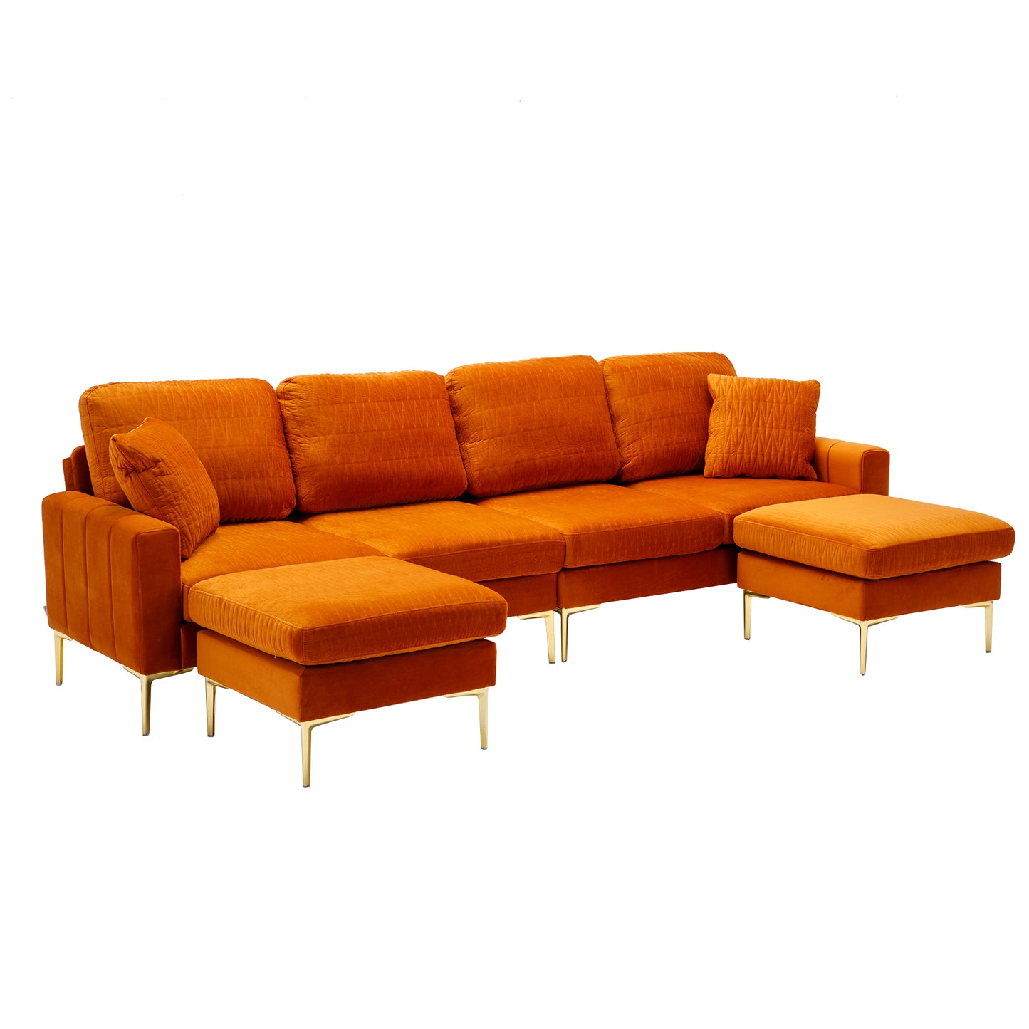 Mersha Orange Sectional Sofa