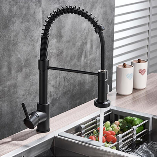 Single Handle Pull Down Sprayer Kitchen Sink Faucet