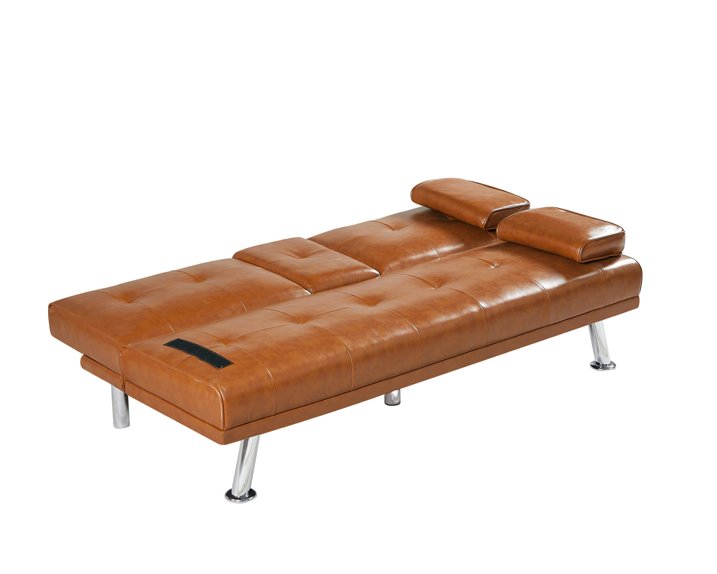 Classic PU Leather Convertible Sofa - Futon