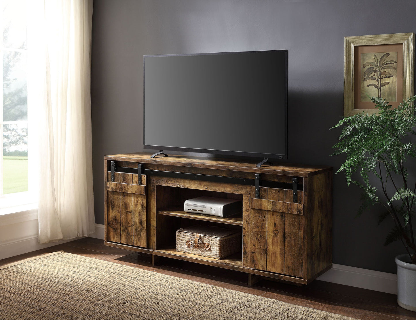 ACME Bellarosa TV Stand Rustic Oak