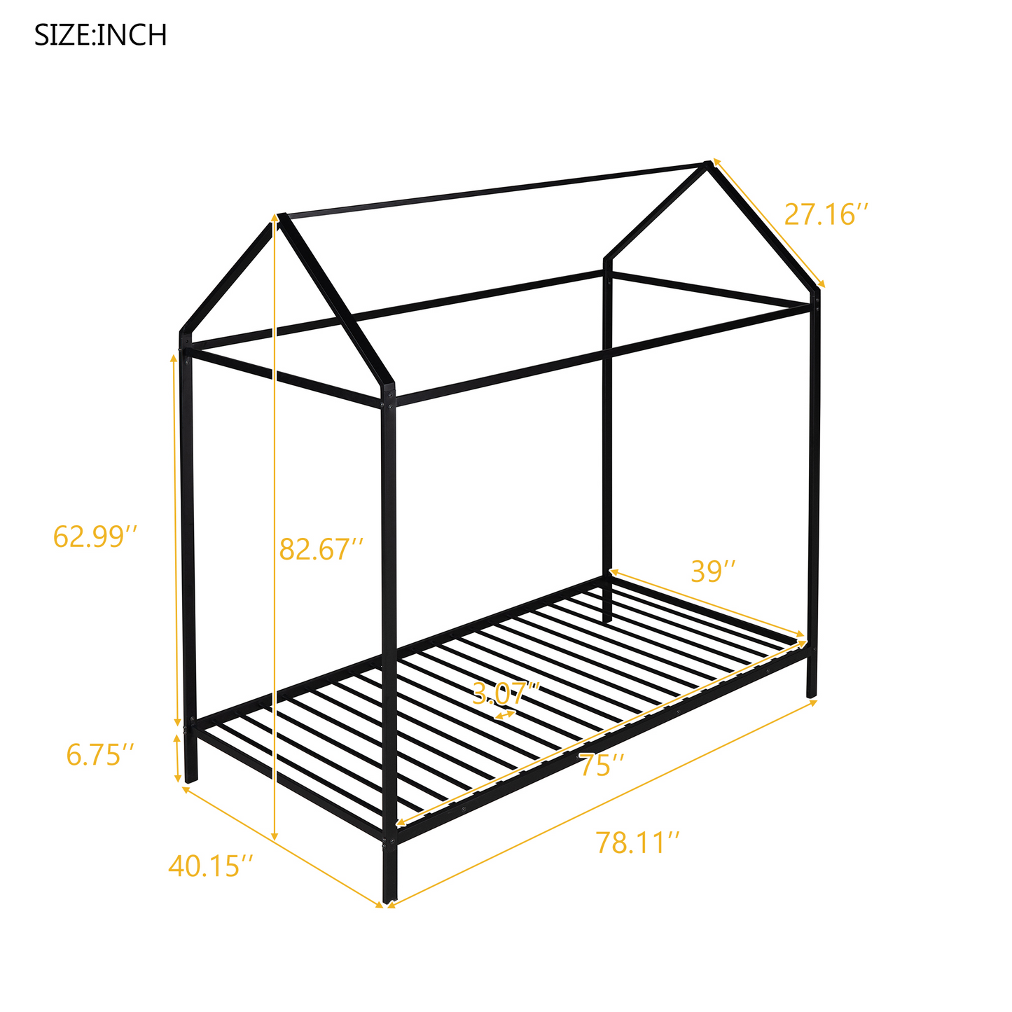 House Bed Frame Twin Size