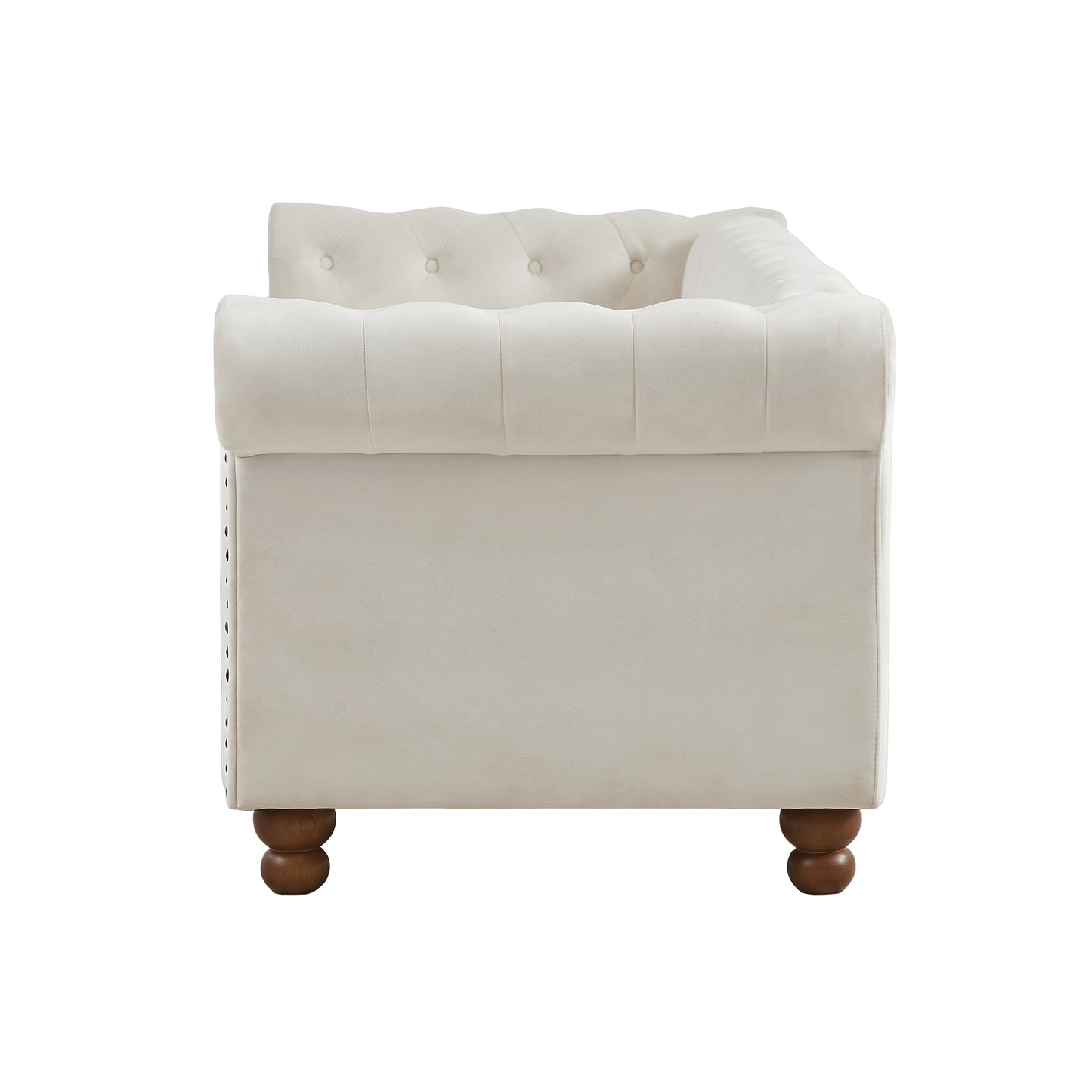 Traditional Living Room Upholstered Sofa , Large-White.