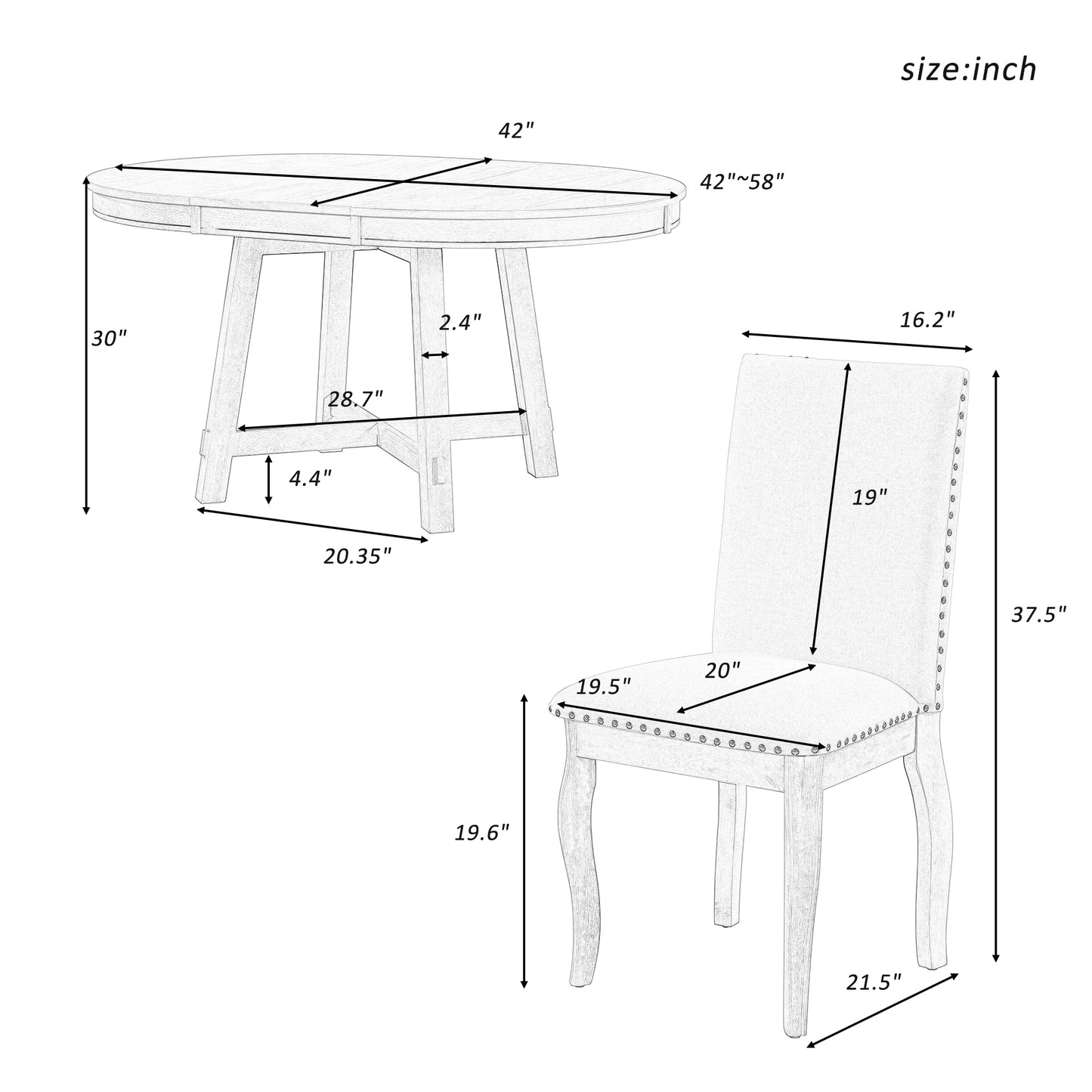 Panton 5-Piece Farmhouse