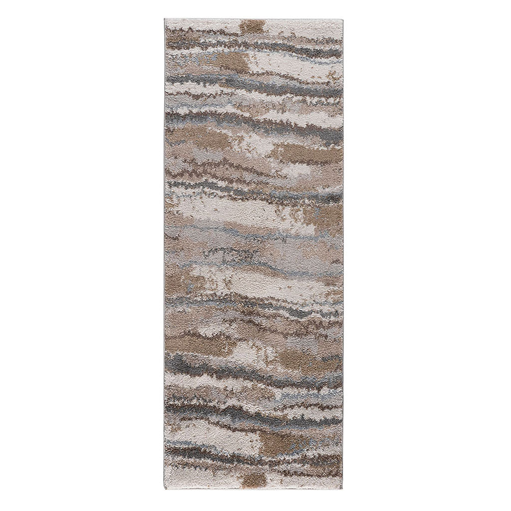 Riley Watercolor Abstract Stripe Woven Area Rug 3x8