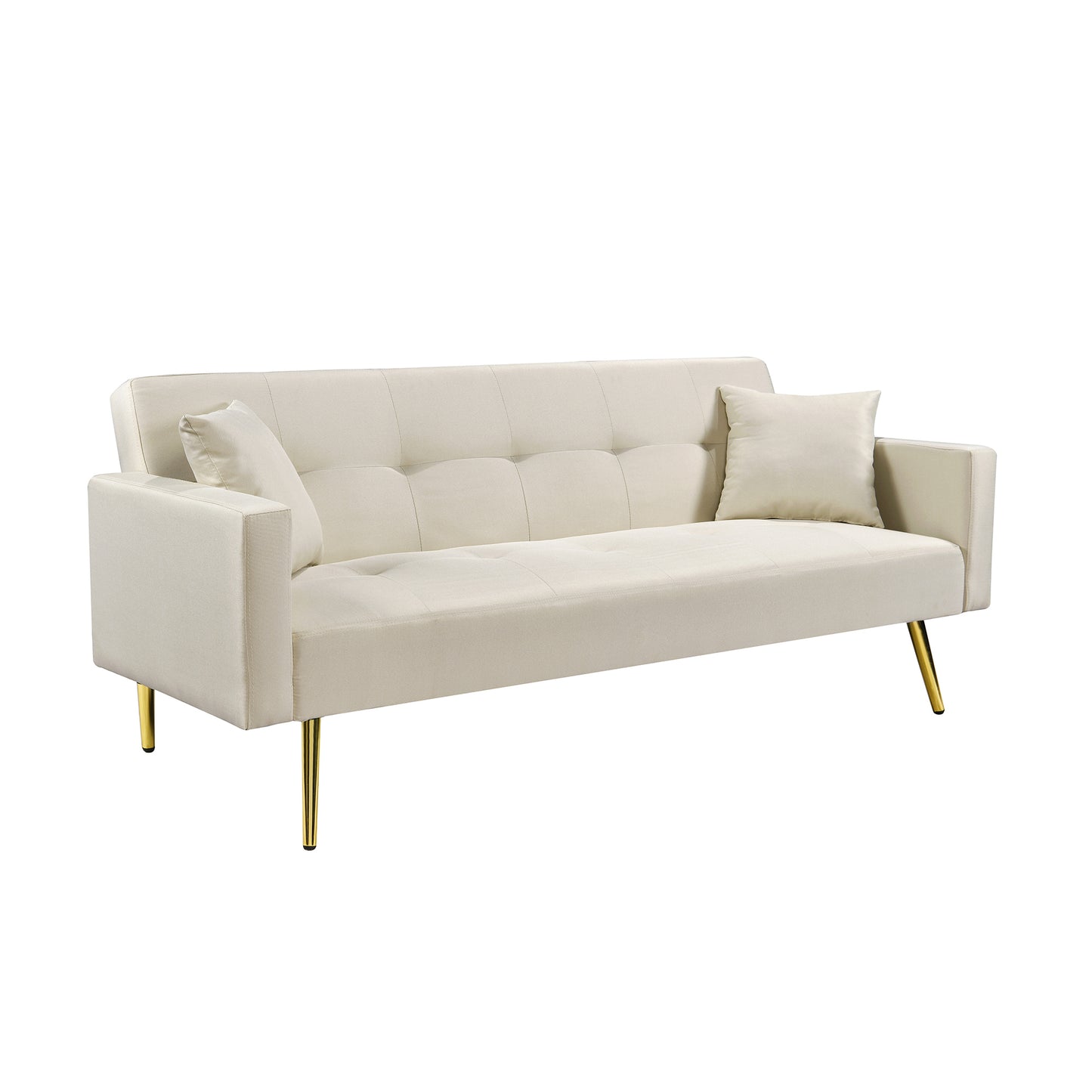 Beige Convertible Sofa Bed