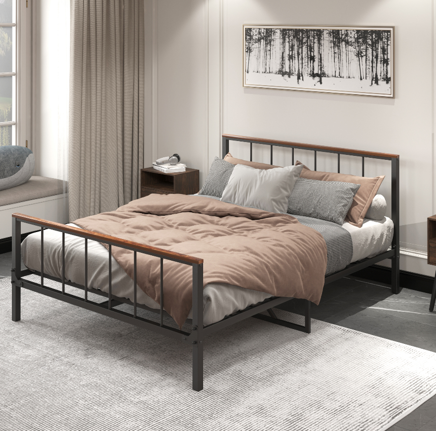 Metal Platform Bed (Queen)