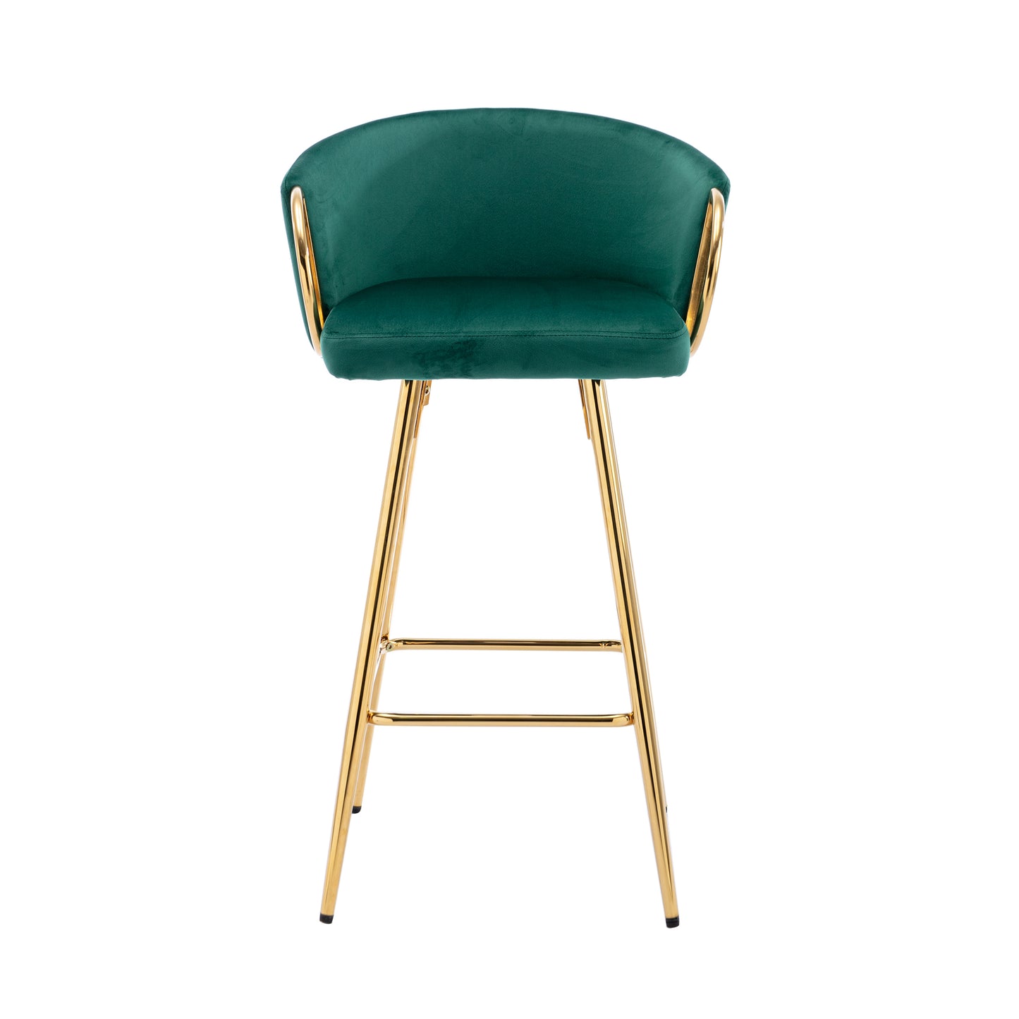 26 Inch Set of 2 Green Bar Stools