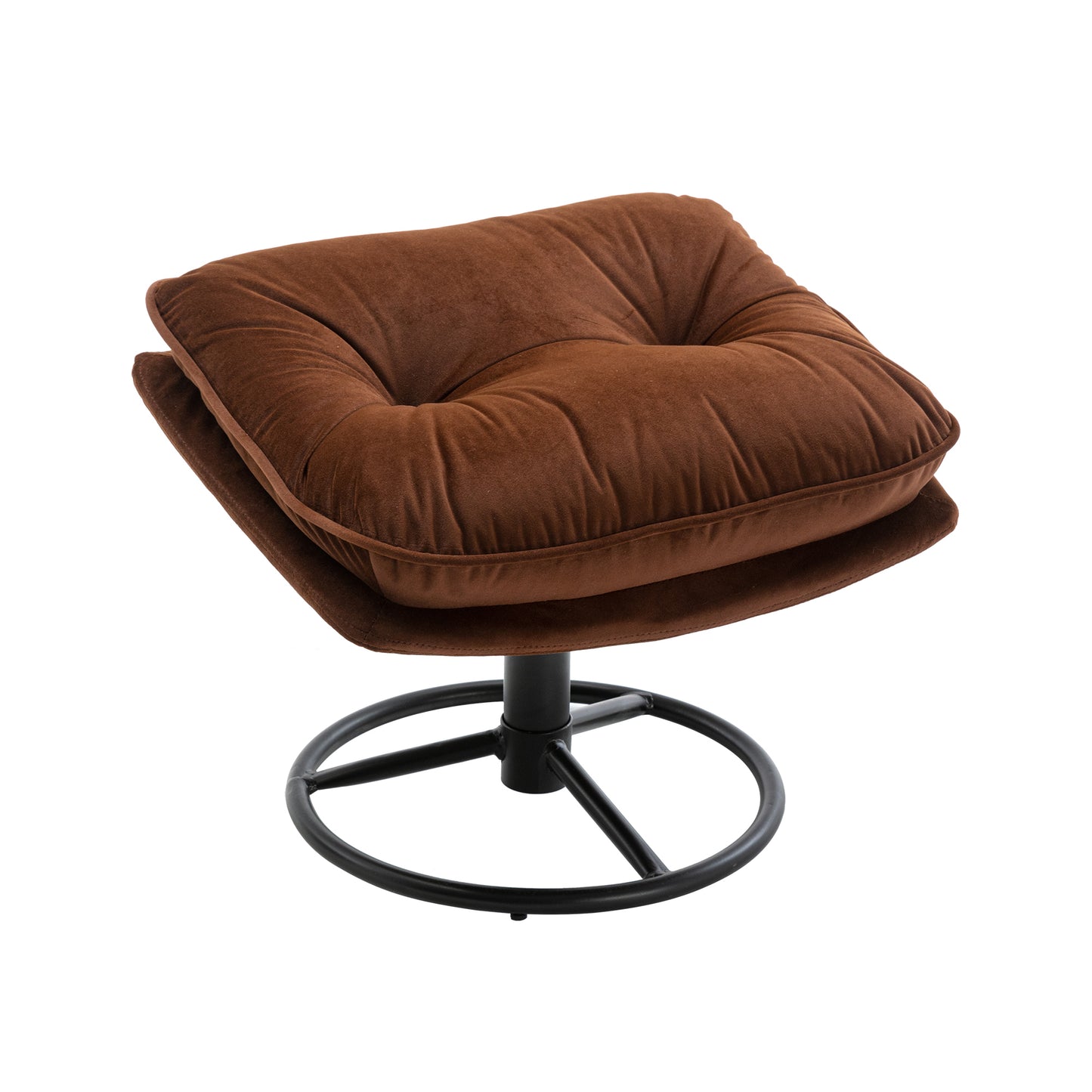 Accent Chair with Ottoman-BROWN