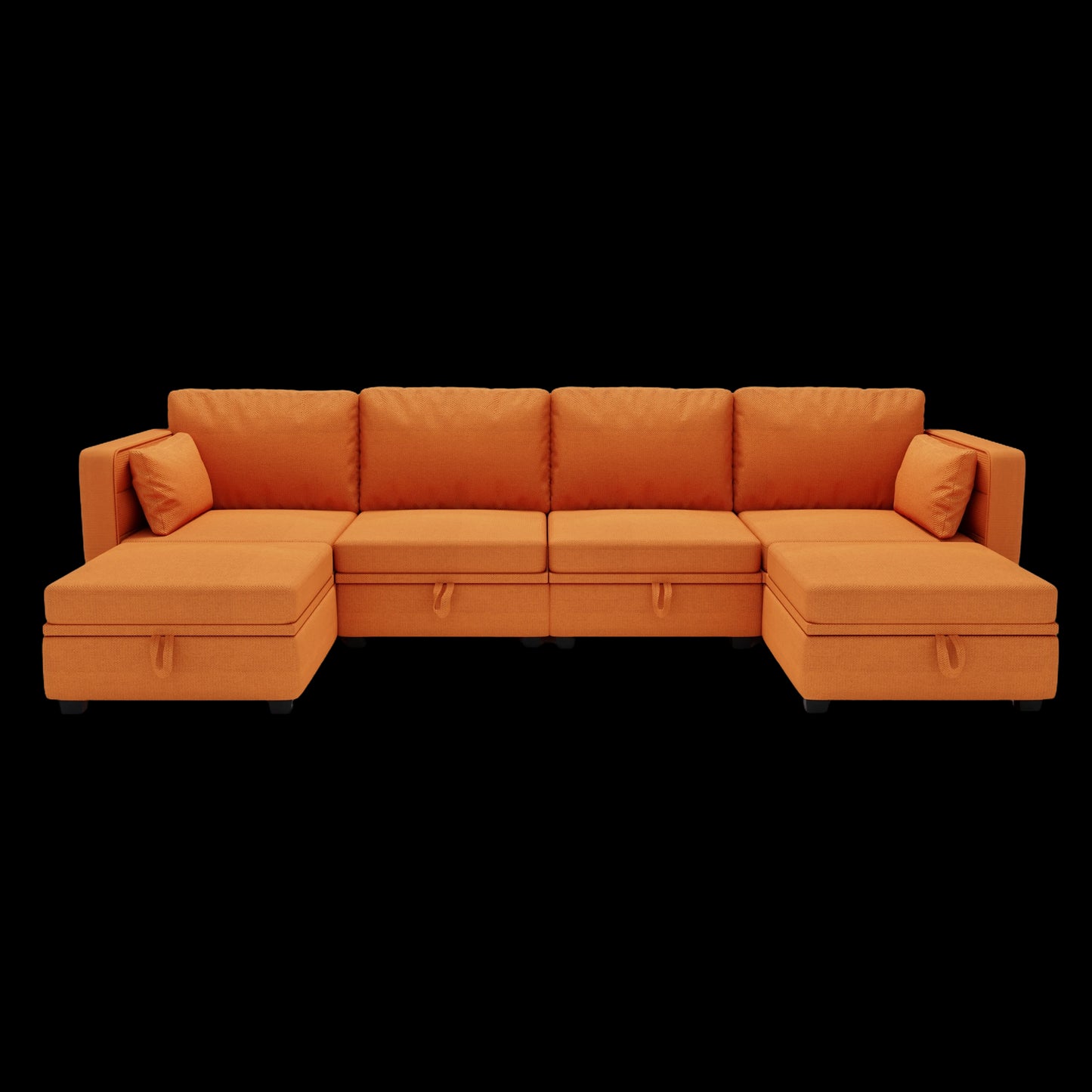 Marvin Modular Sectional Sofa- Orange