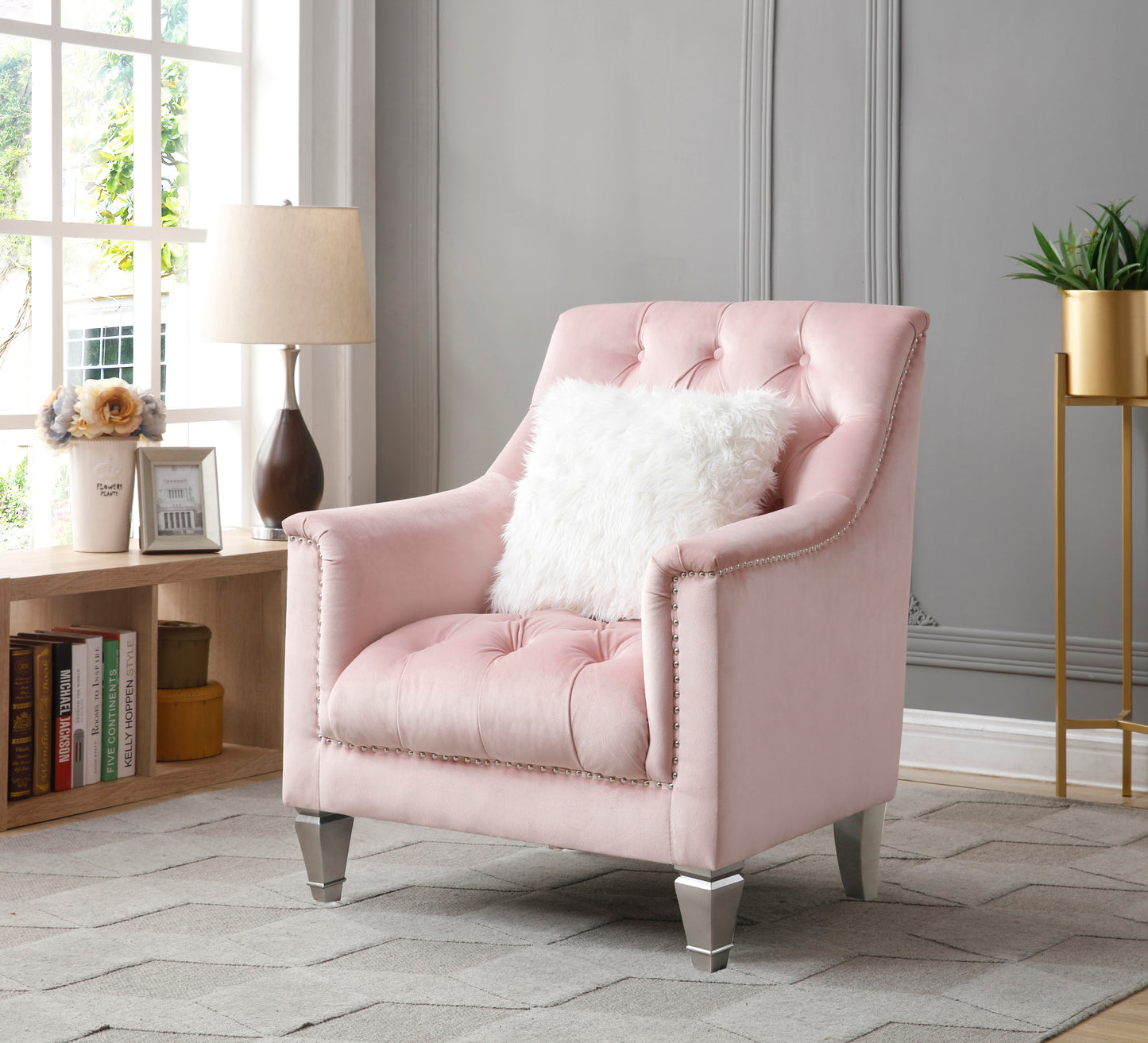 Velvet Chair, PINK