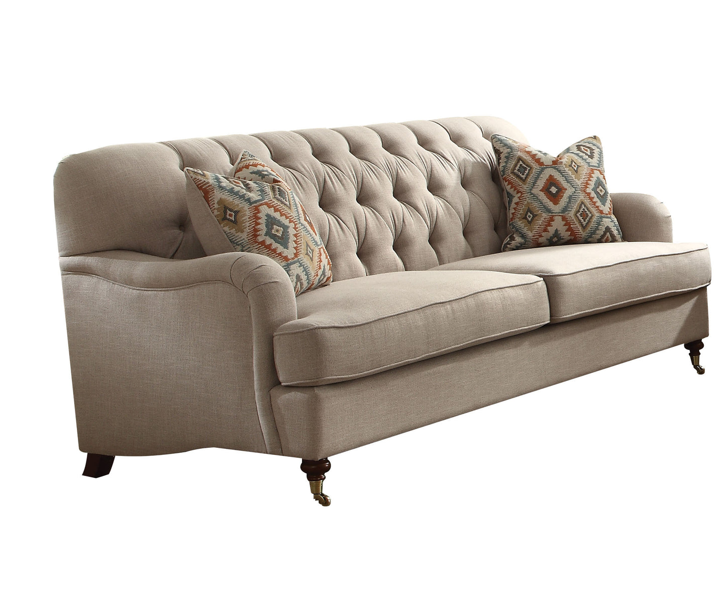 Alianza Sofa w/2 Pillows in Beige Fabric