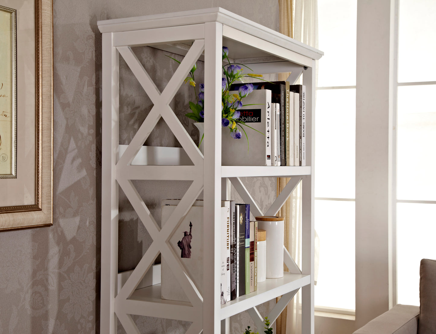 67‘’ Bookshelf with Sturdy Solid Frame