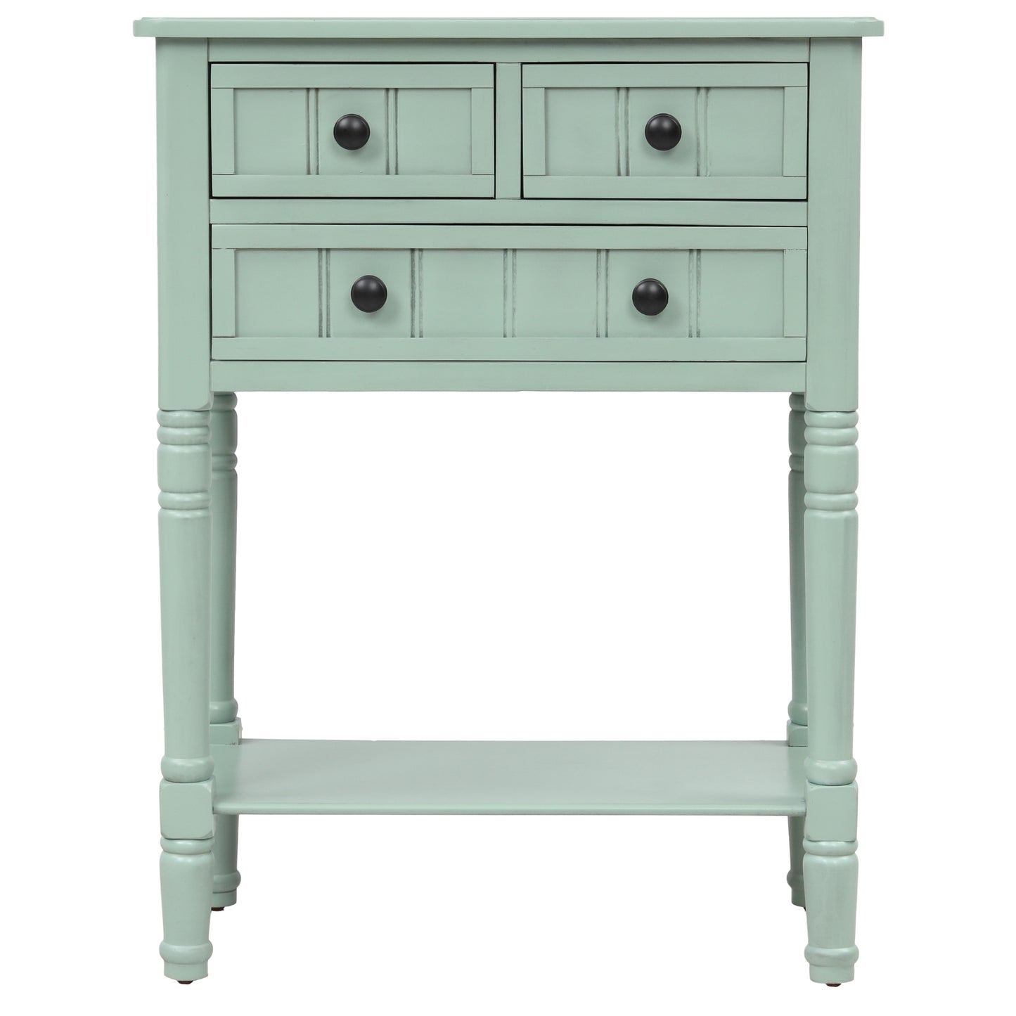 TREXM Narrow Console Table for Living Room Easy Assembly - Antique Blue