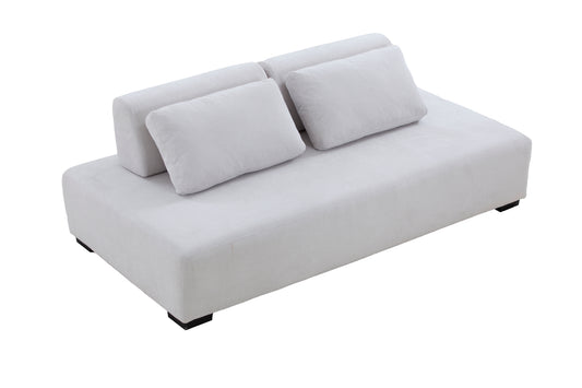 Morden Sofa Minimalist Modular Sofa Sofadaybed Ideal for living, family, bedroom, and guest spaces Beige