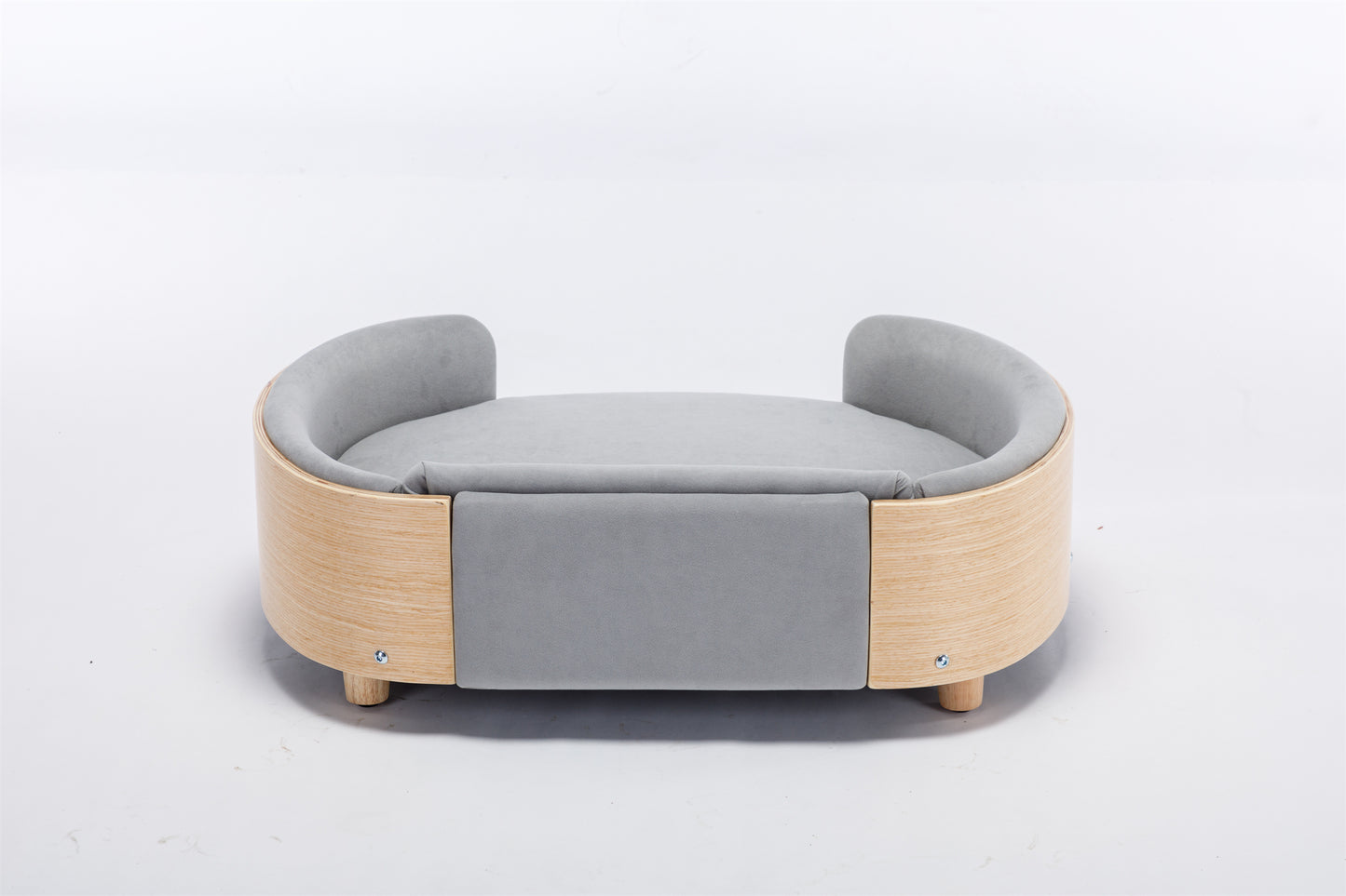 Scandinavian style Elevated Dog Bed Pet Sofa -Light Grey