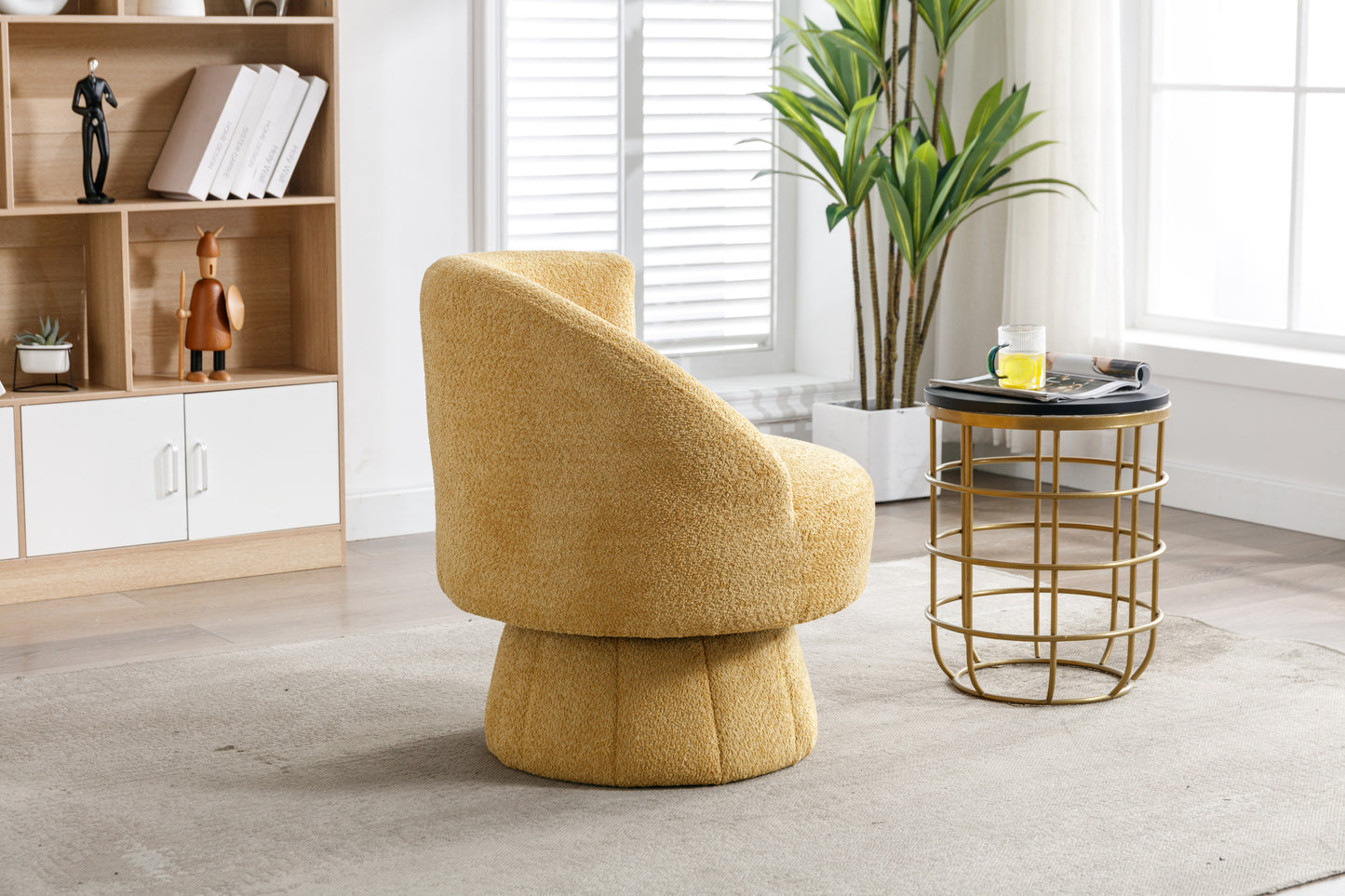 Mina 360 Degree Swivel  Barrel Chair