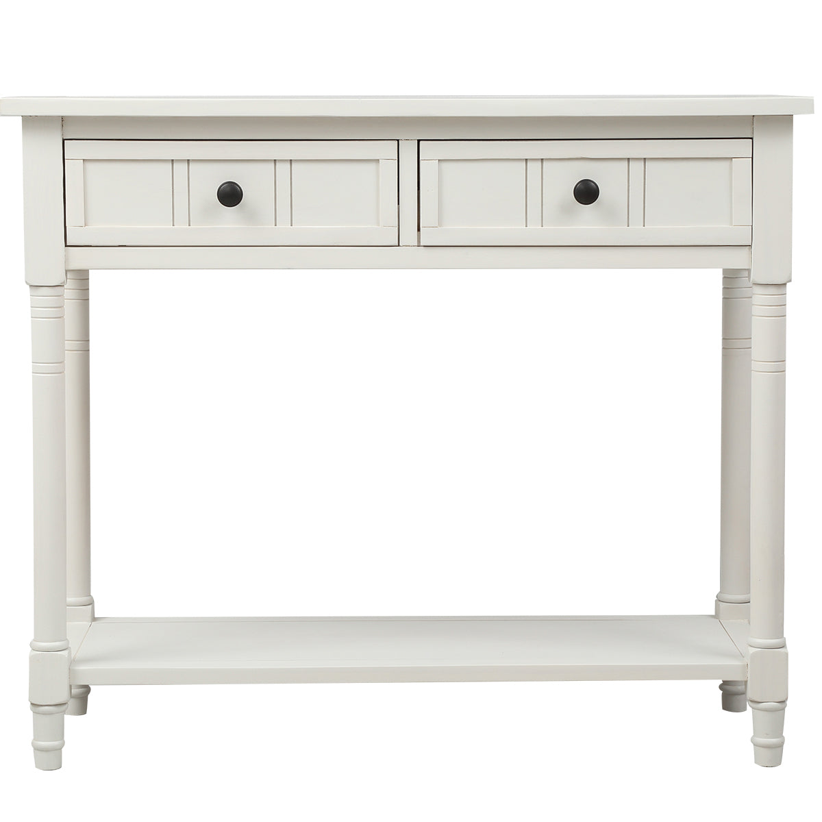 Trexm Daisy Series Console Table - Ivory White