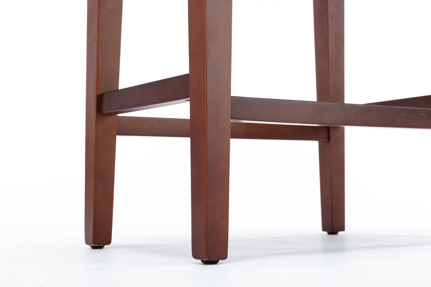 Dark Brown Leather Barstool Set of 2