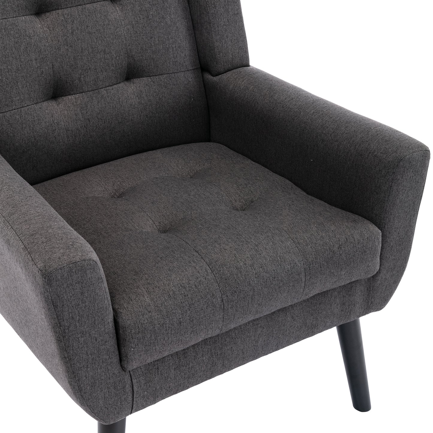 Modern Soft Linen  Ergonomic Accent Chair