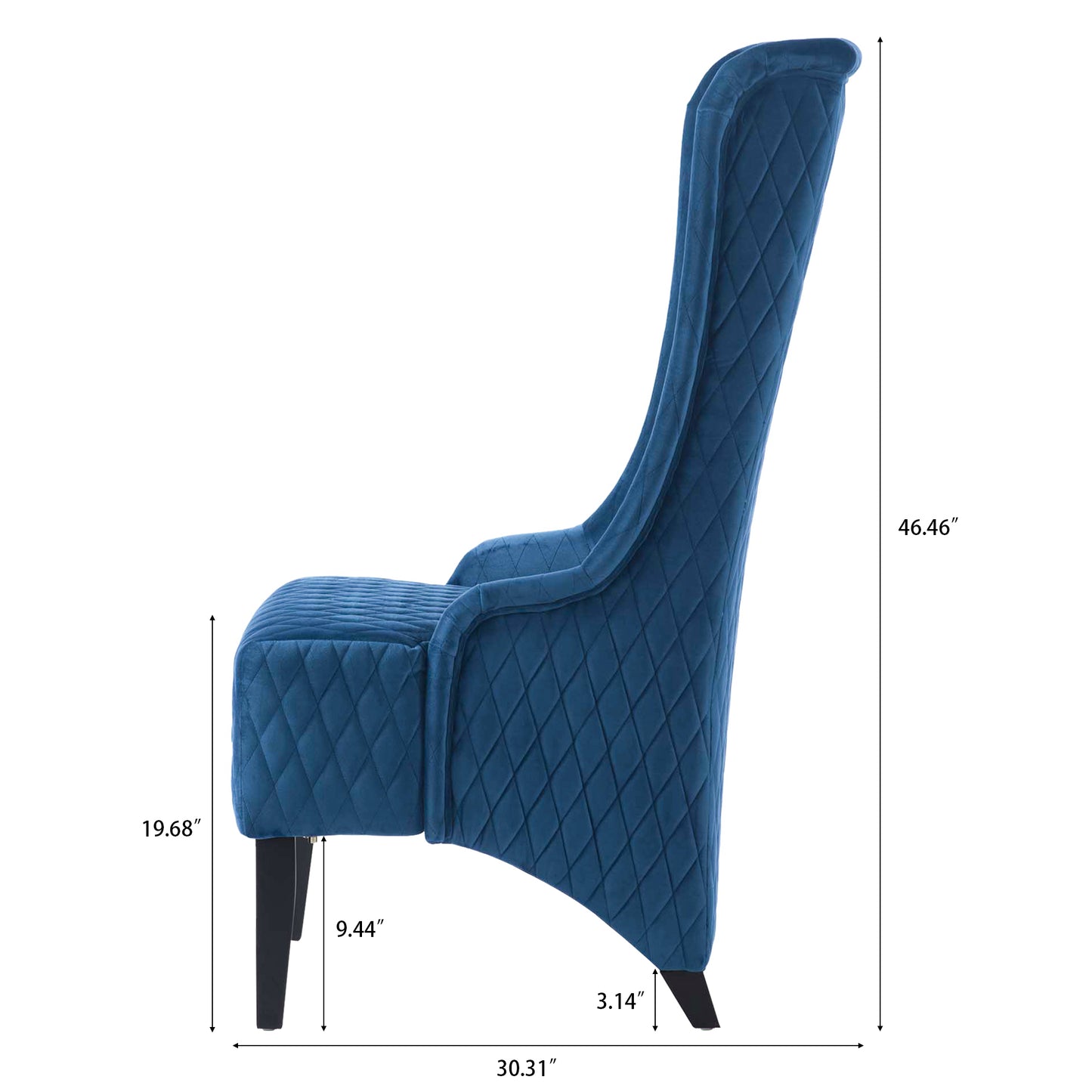 23.03" Wide Wing Back Chair