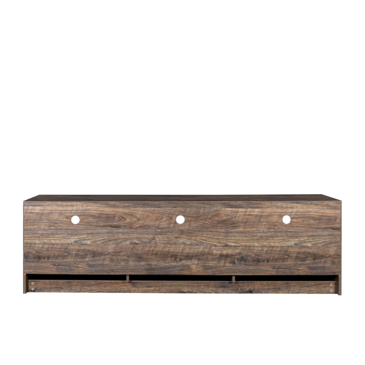 Minimalist Console Table for up to 80" TVs, Natural Wood