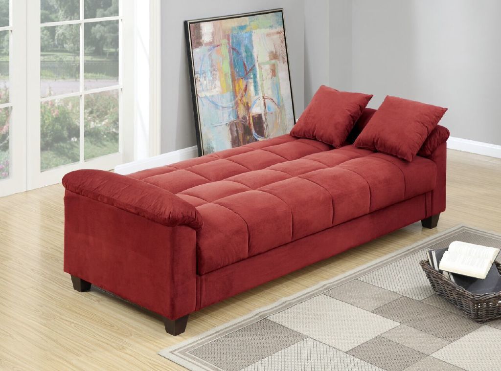 Calley Plush Contemporary Sofa Red