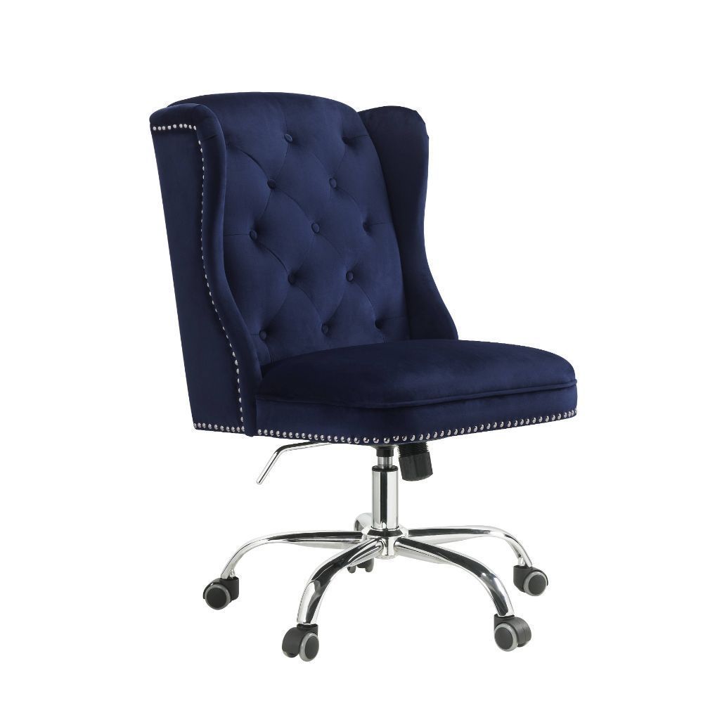 Jamesia Office Chair Midnight Blue Velvet