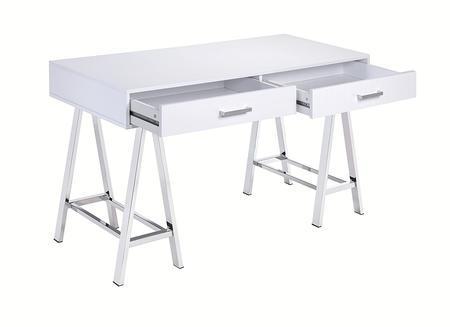 ACME Coleen Desk in White High Gloss & Chrome