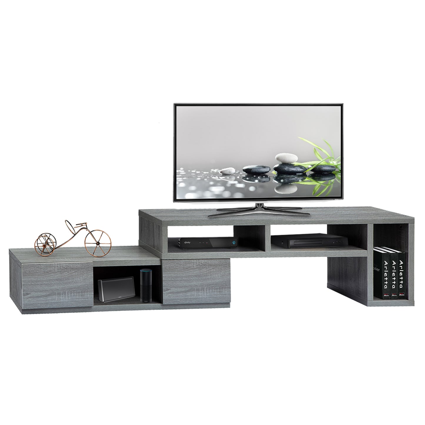 Techni Mobili Adjustable TV Stand Console for TV's Up to 65"