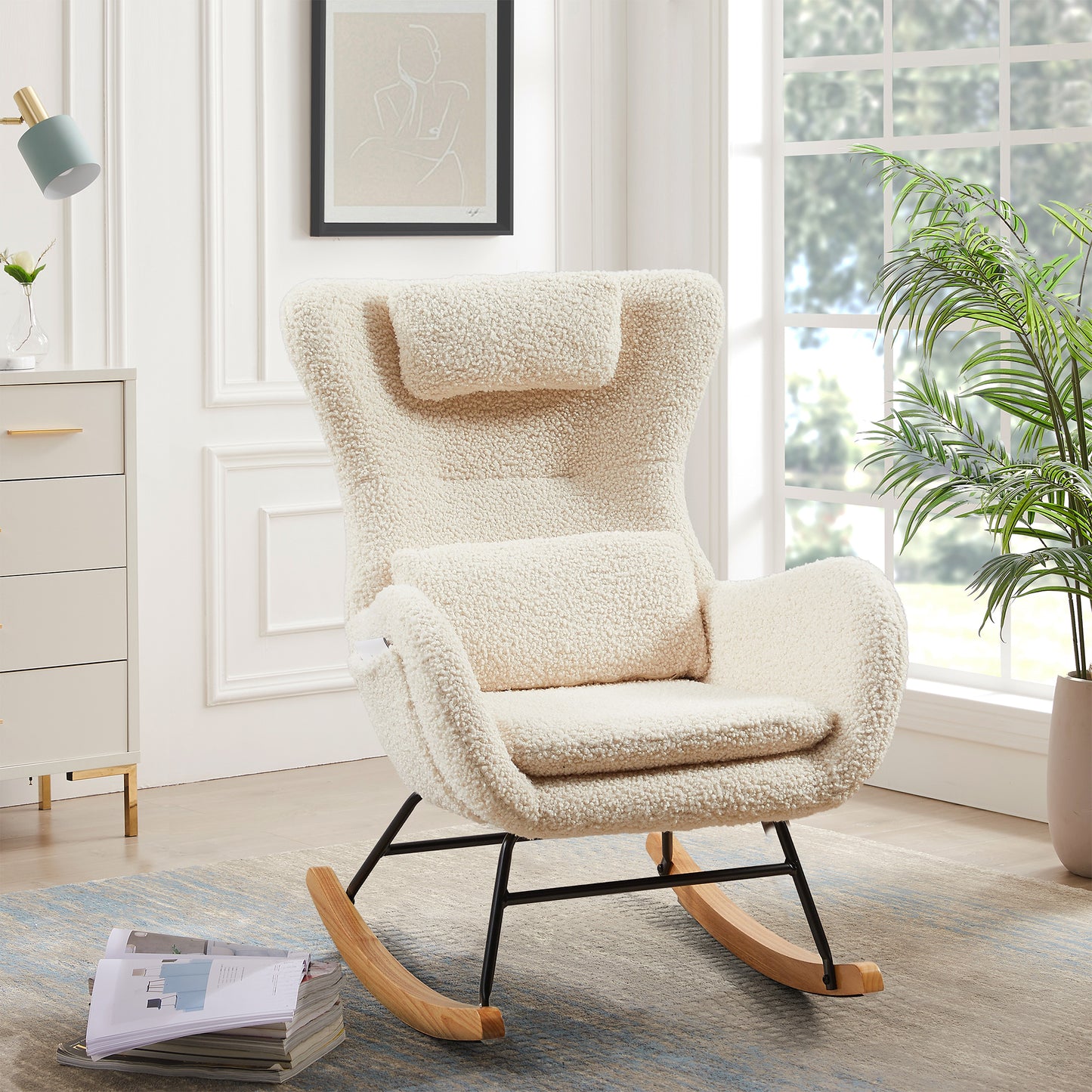 High Backrest Rocking Chair