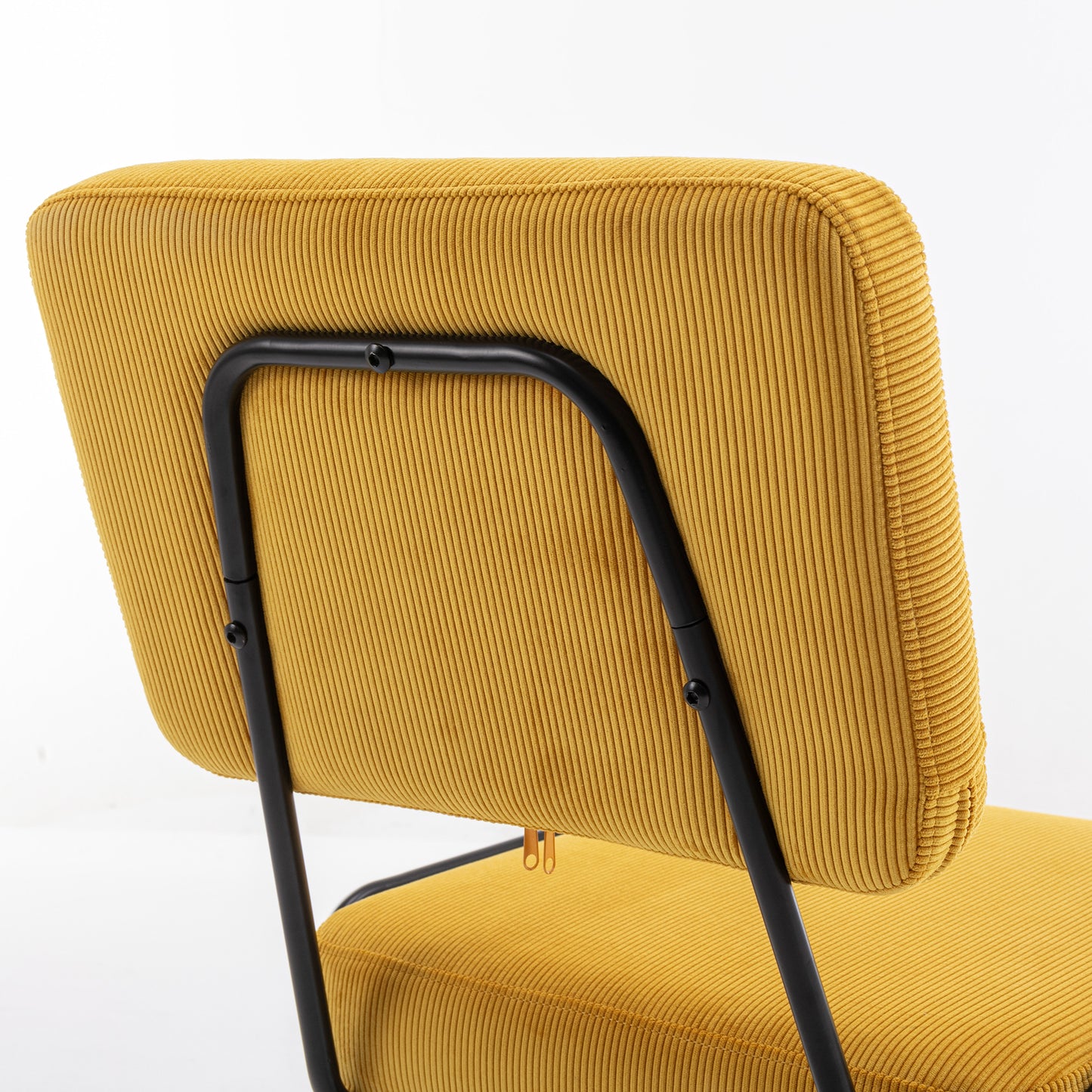 Retro Yellow Corduroy Desk Chair