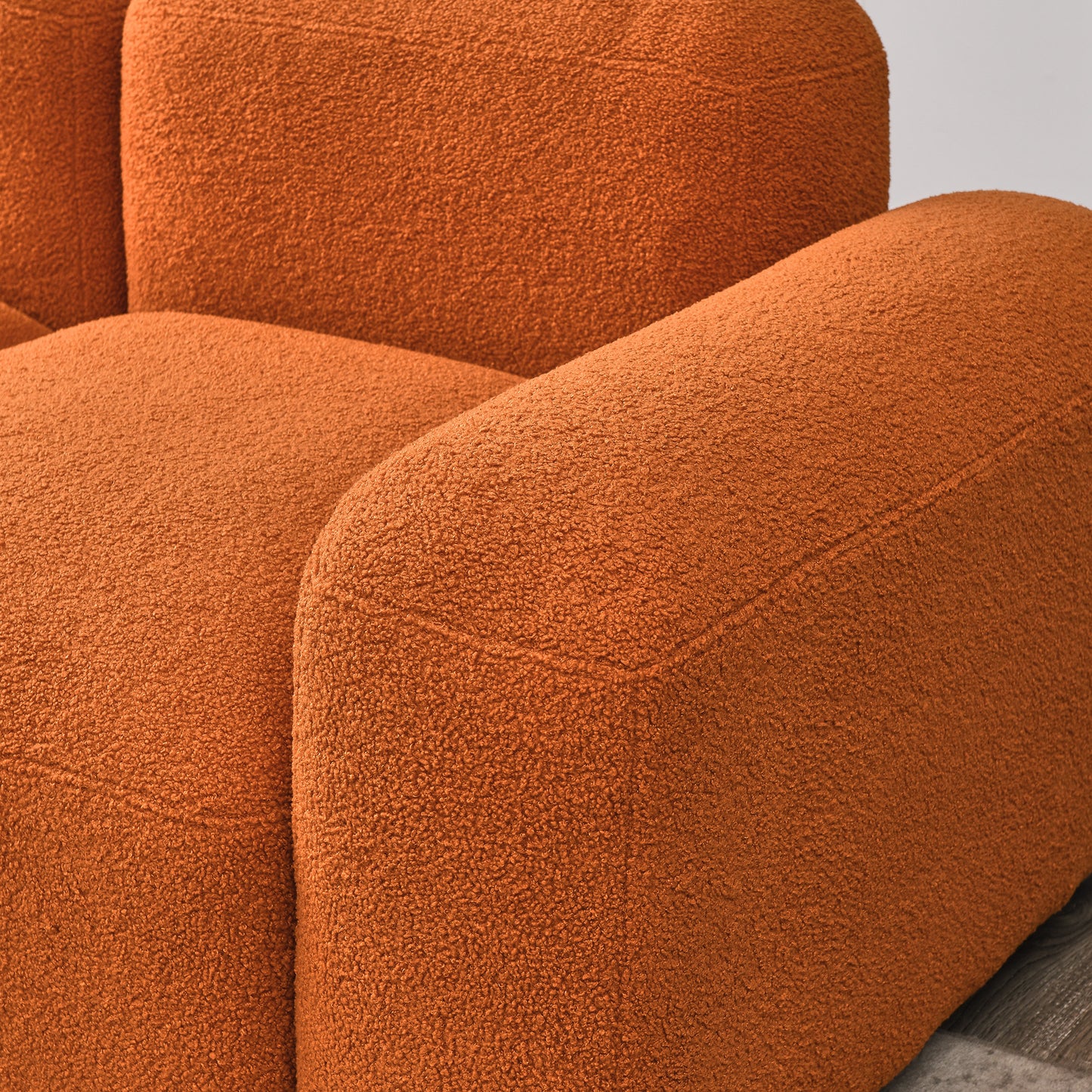 L-Shape Modular Sectional Sofa, Orange.