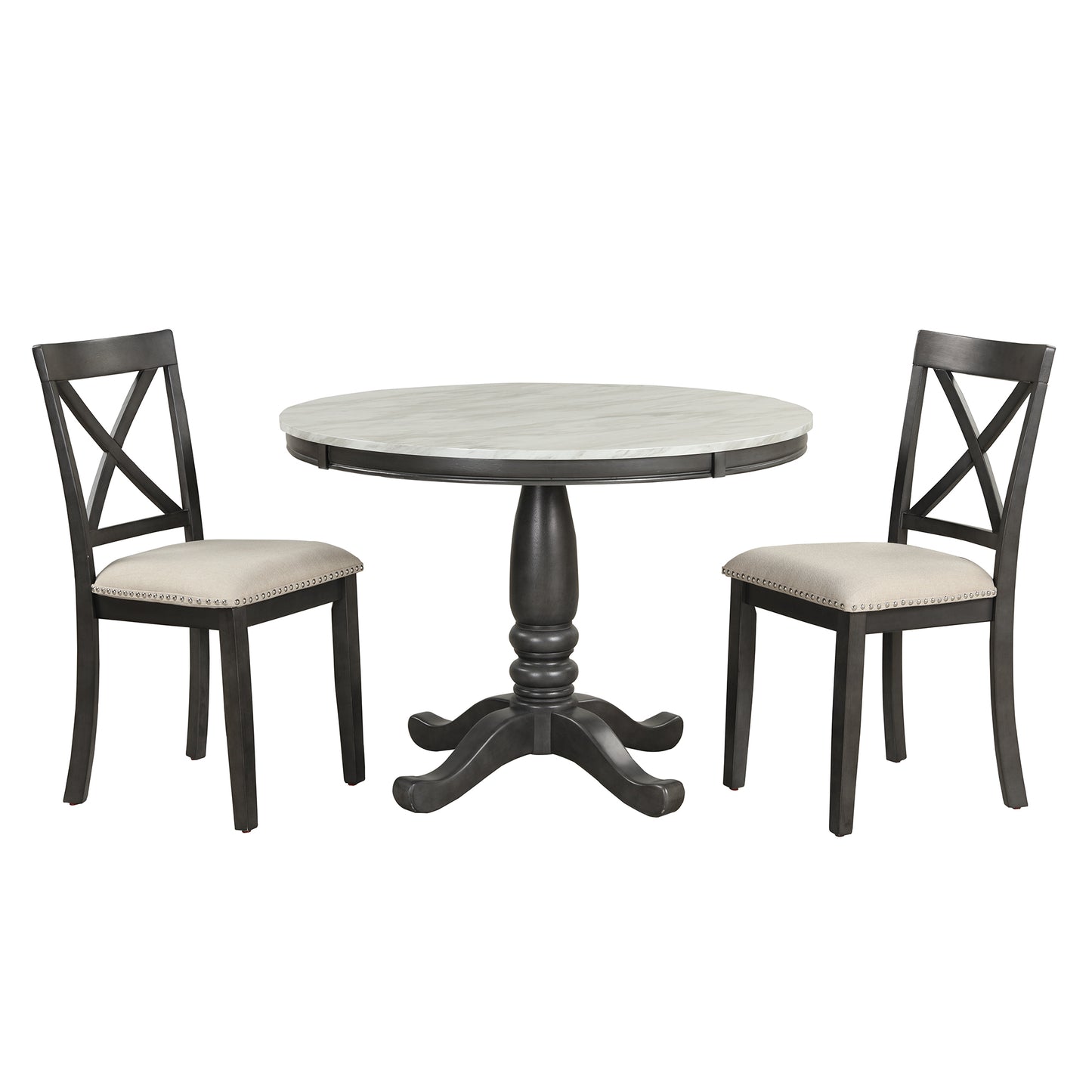 Orisfur 5 Pieces Dining Table and Chairs Set f