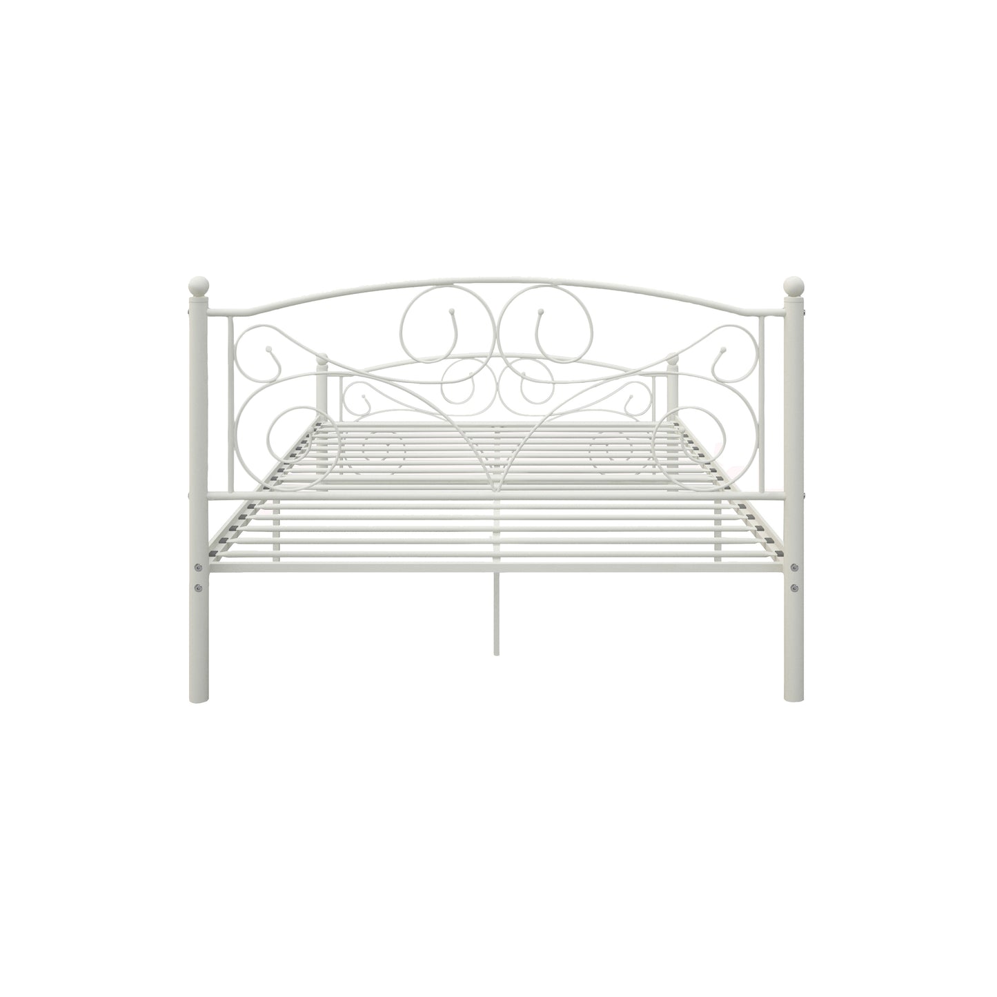 Full Size Unique Flower  Metal Bed Frame with Headboard and Footboard