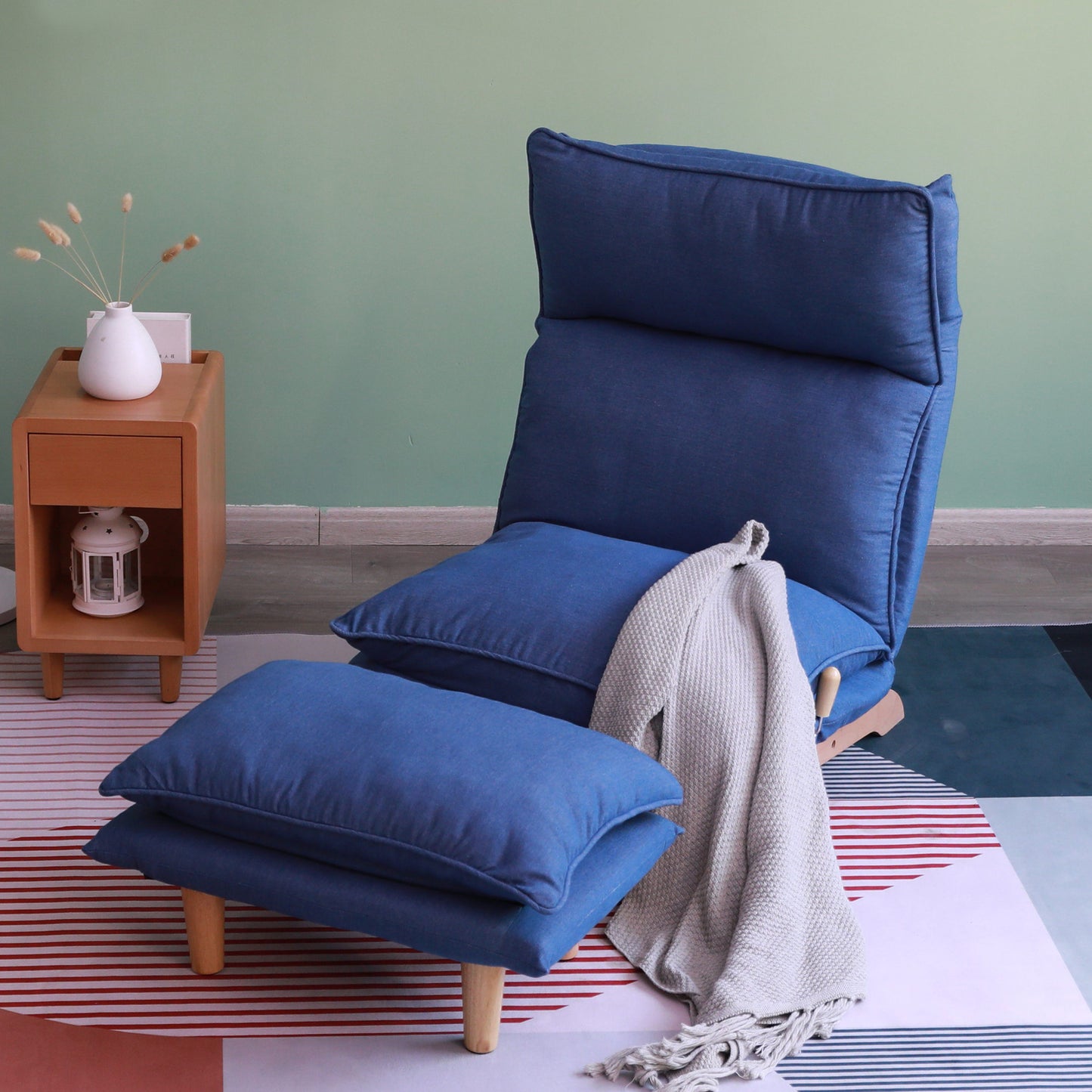 Reclining Floor Game Chair in Blue