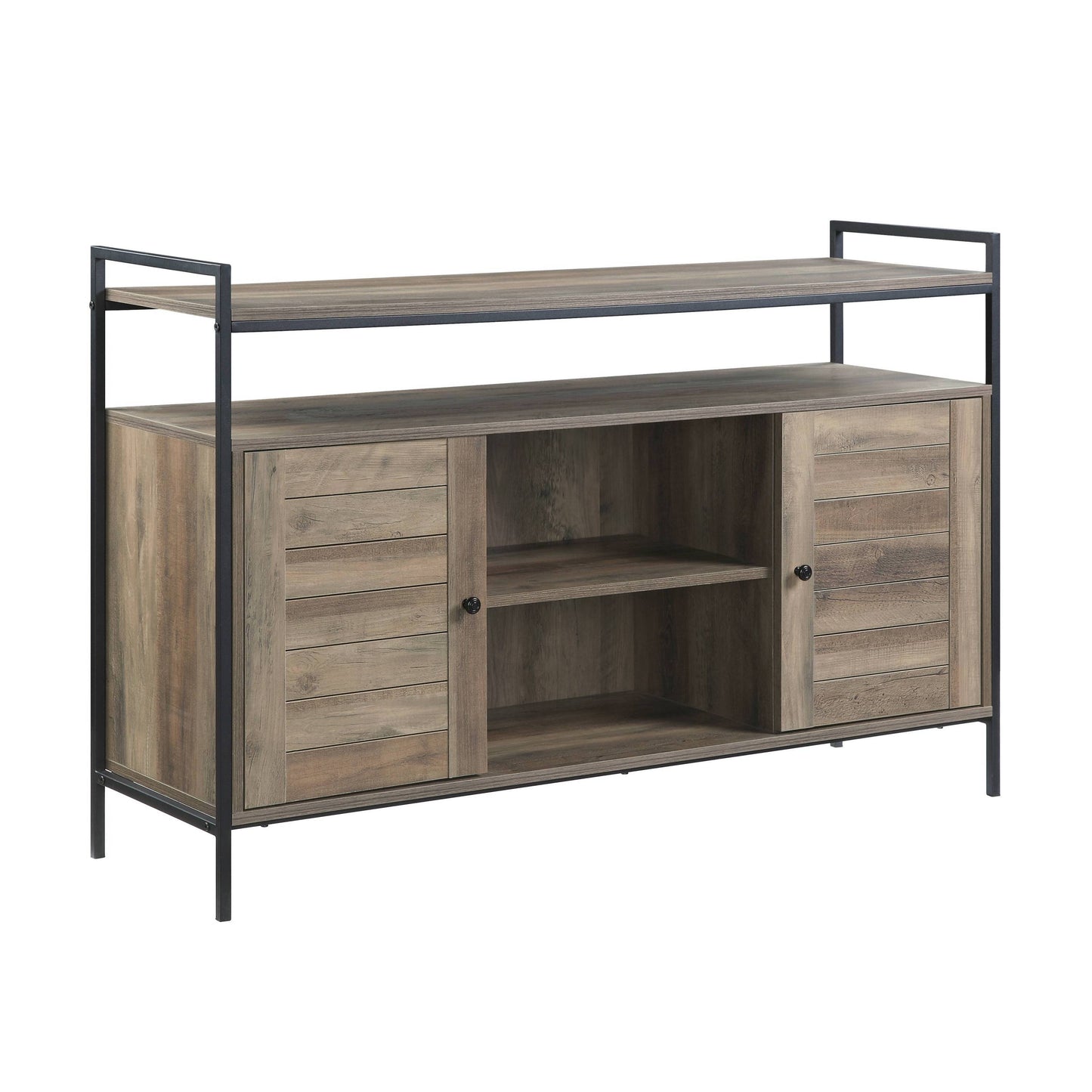 Baina TV Stand in Rustic Oak & Black