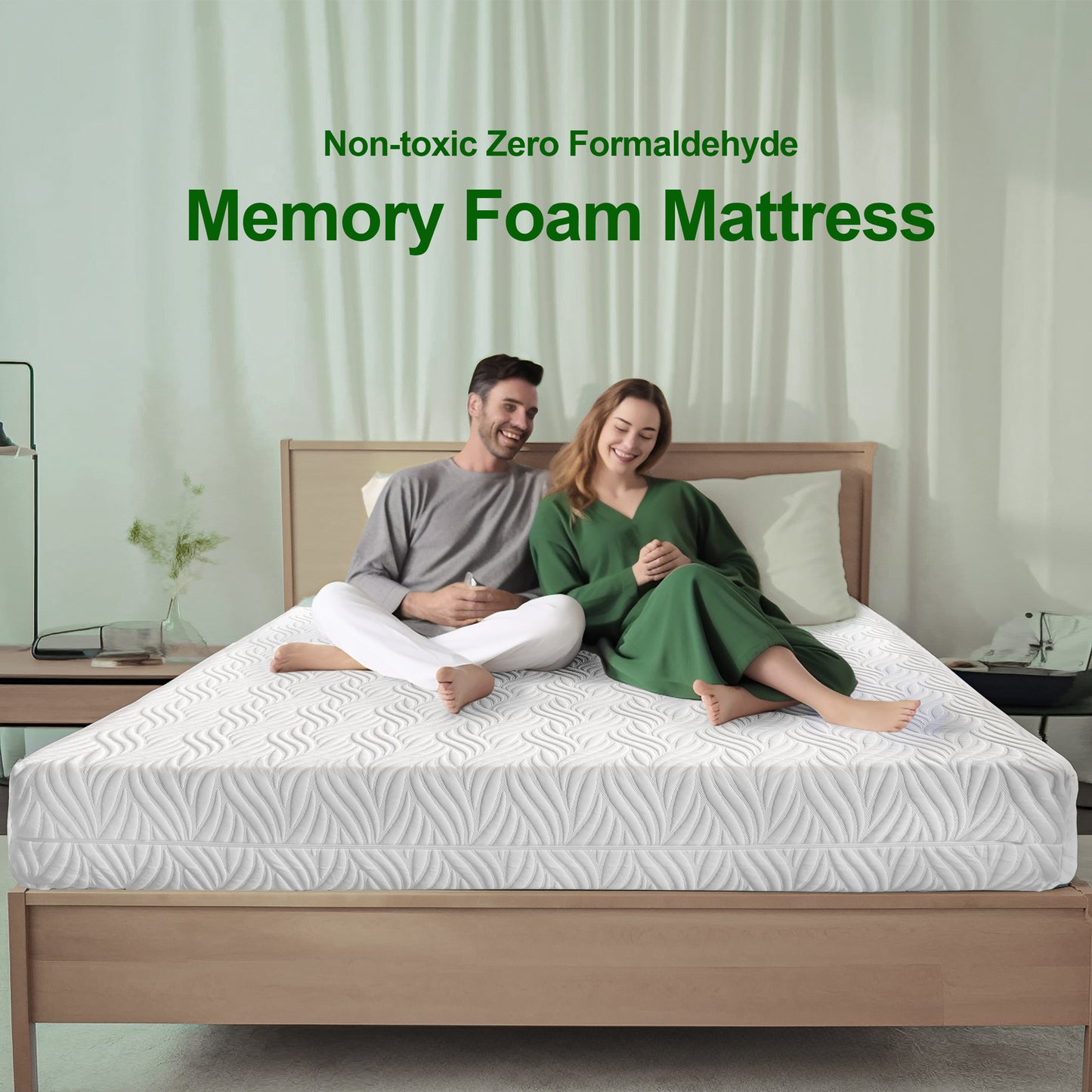 10" Memory Foam Mattress with CertiPUR-US Certified -Queen
