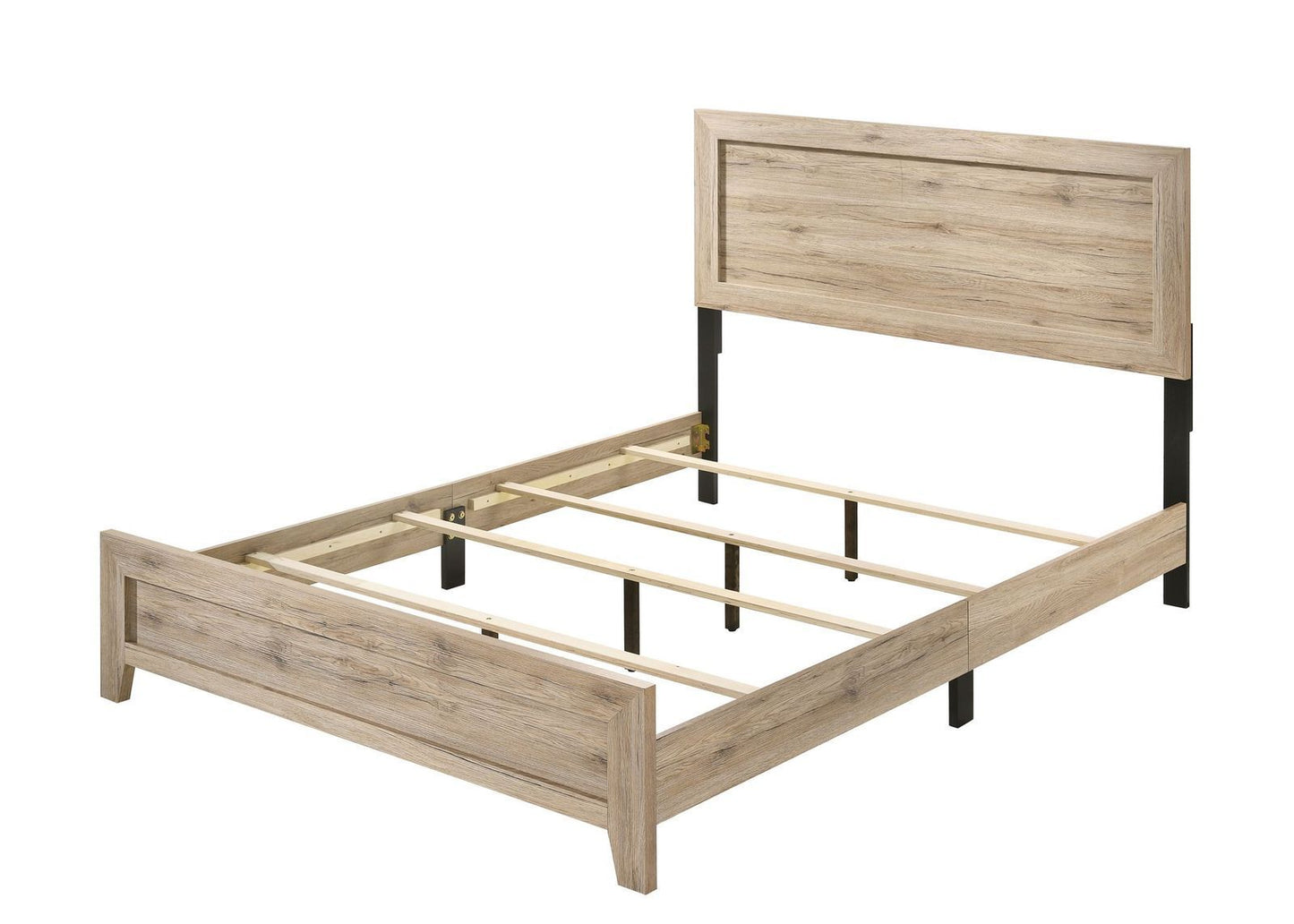 Natural Wood Finish Bedframe, Queen