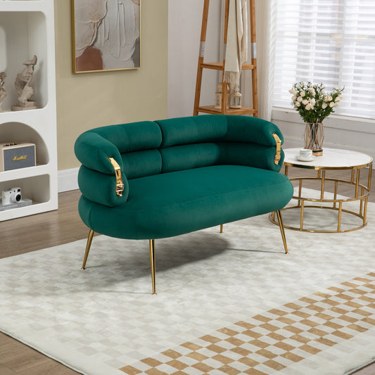 Accent Chair with Golden feet, green