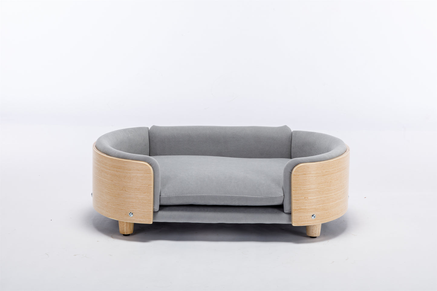 Scandinavian style Elevated Dog Bed Pet Sofa -Light Grey