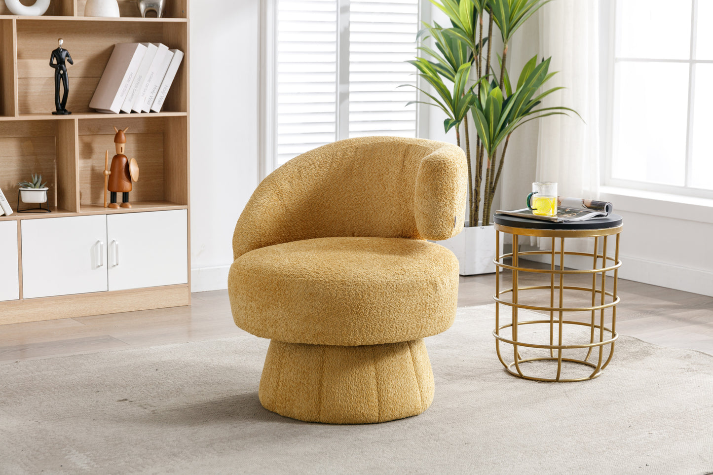 Mina 360 Degree Swivel  Barrel Chair