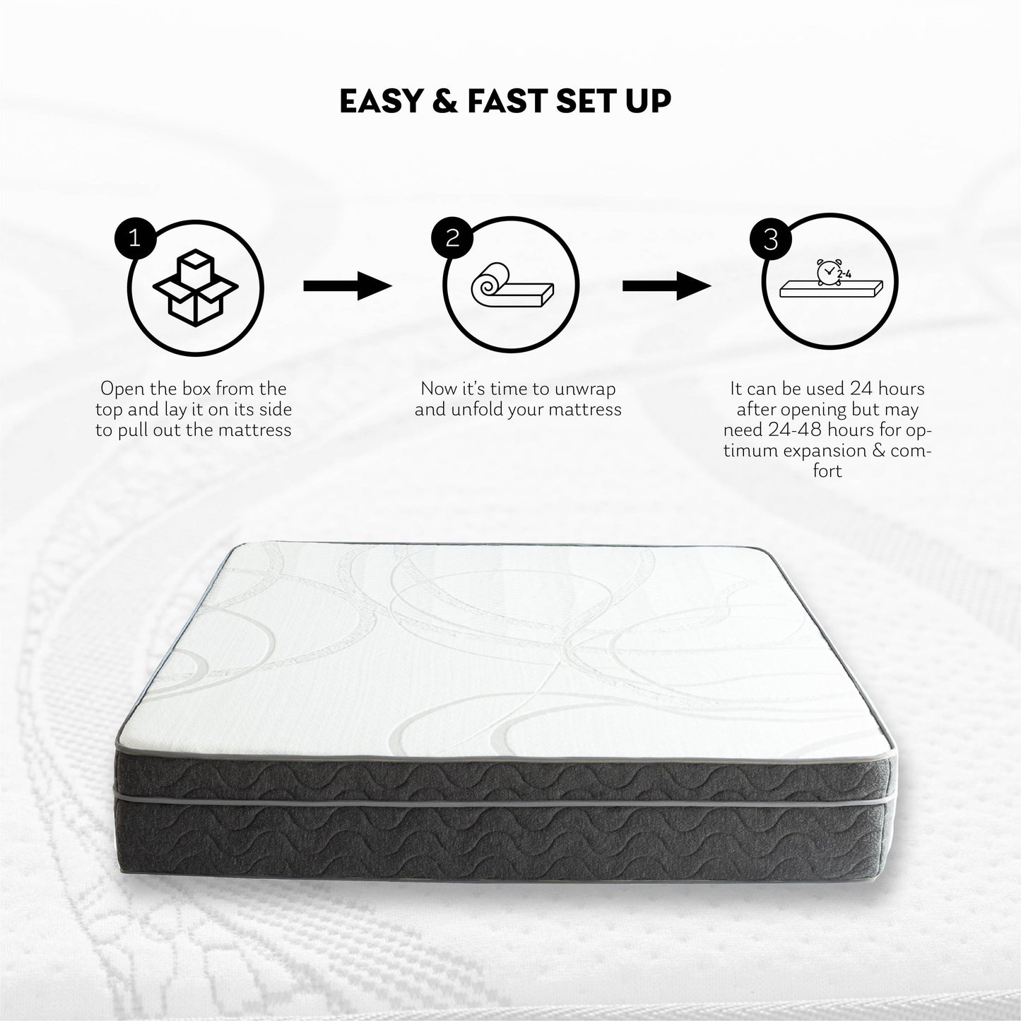 EGO Hybrid 10" Cooling Gel Infused Memory Foam Made in USA CertiPUR-US Certified - California King