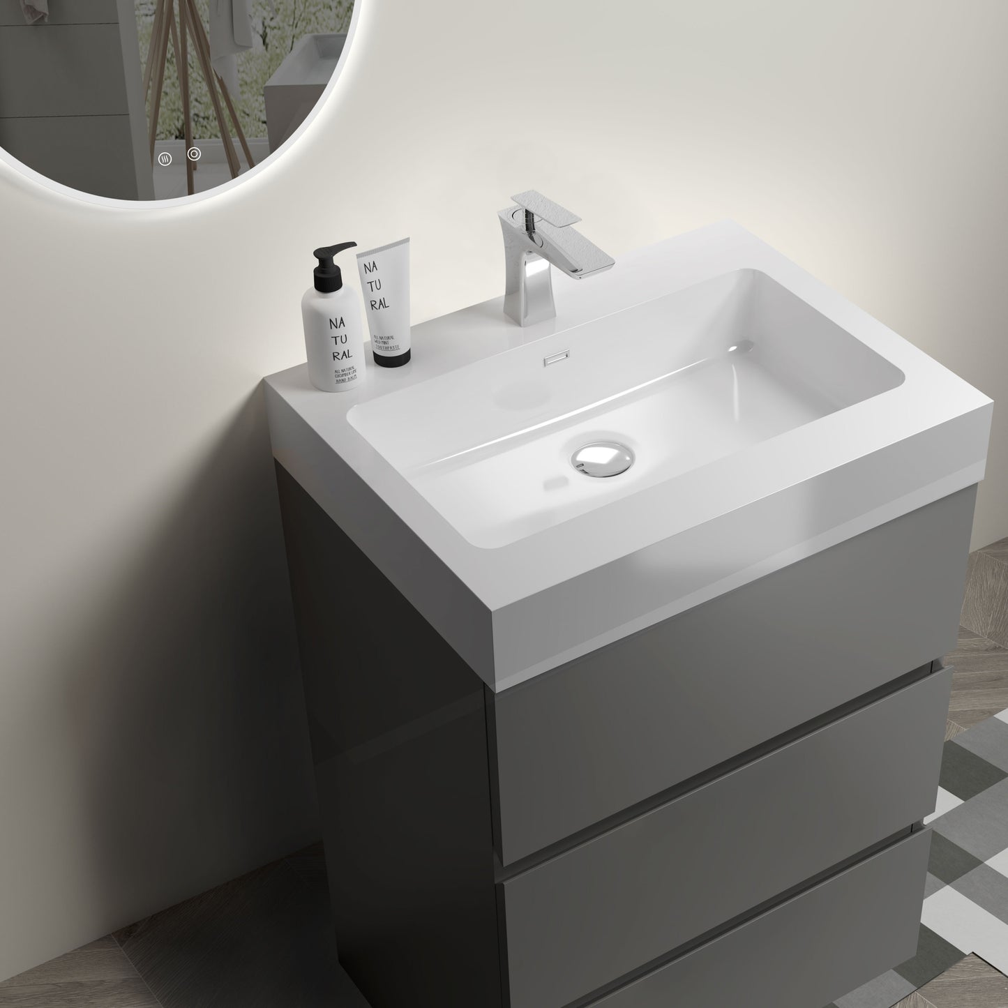 Alice 24" Gray Bathroom Vanity with Sink
