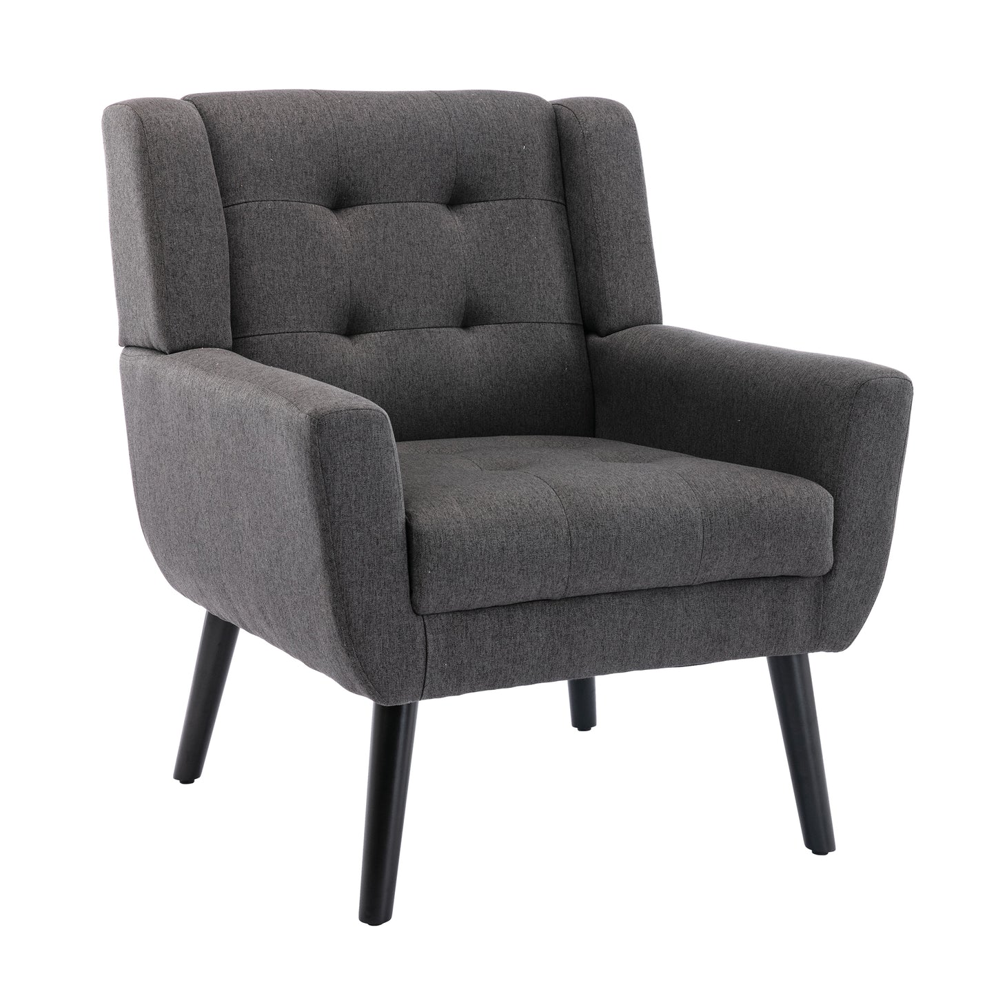 Modern Soft Linen  Ergonomic Accent Chair