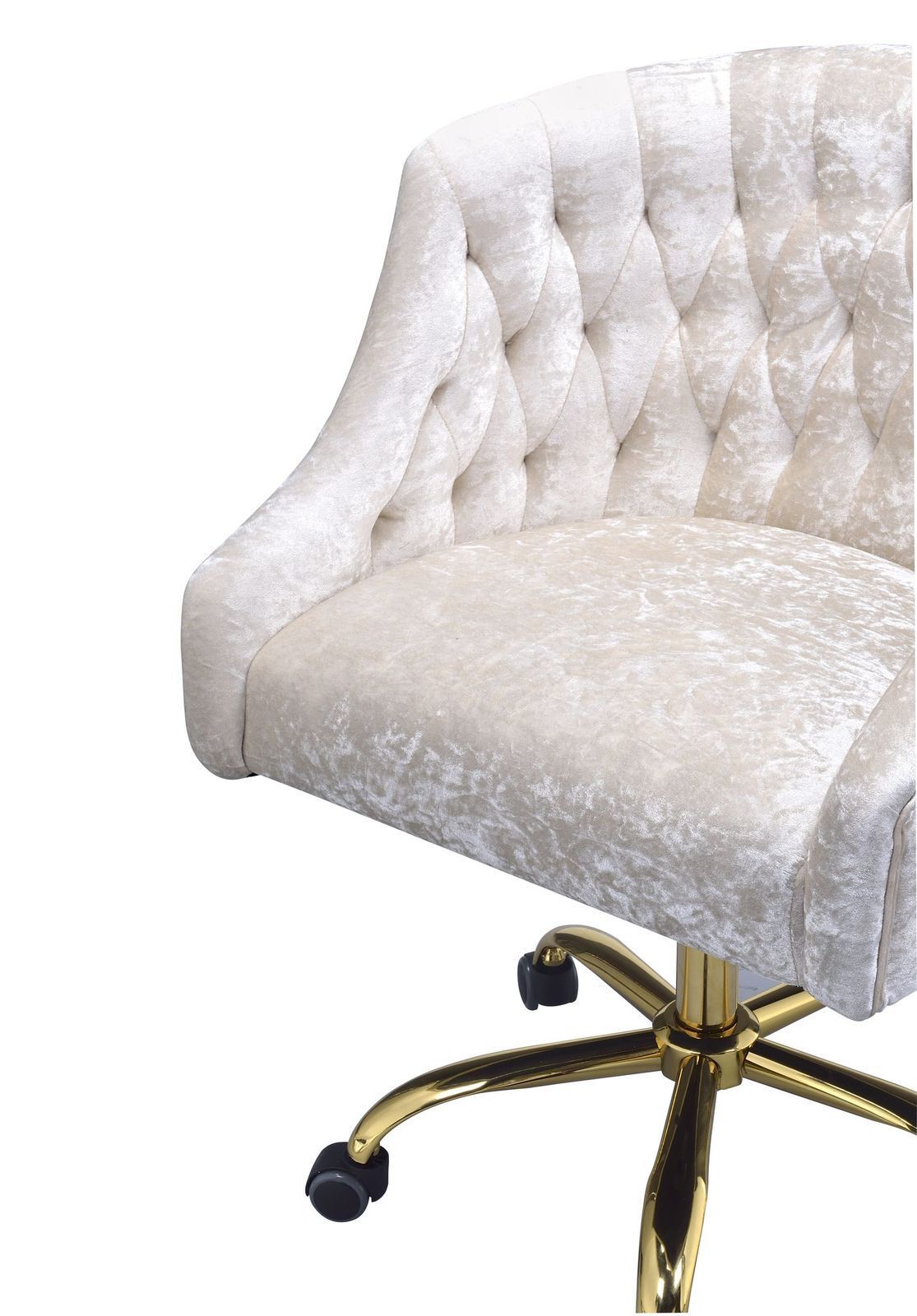 Levian Office Chair in Vintage Cream Velvet & Gold