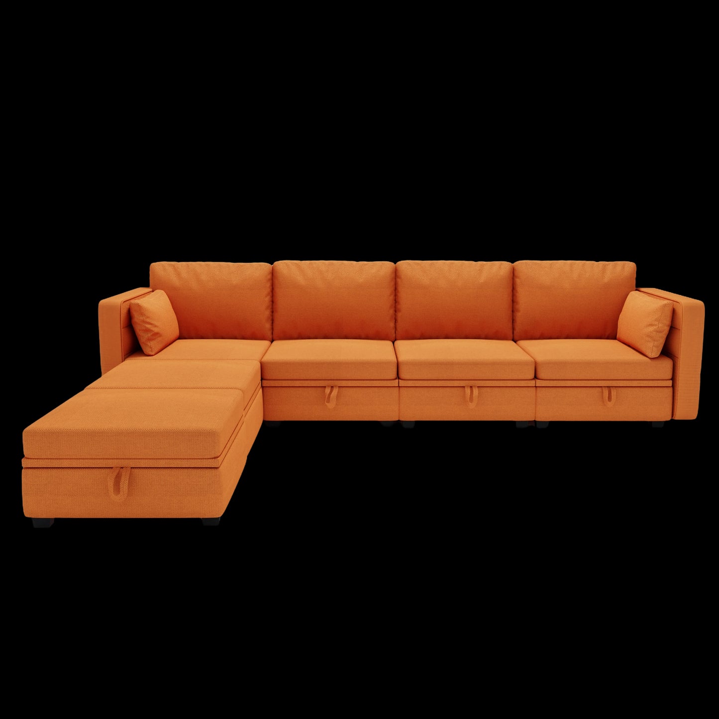 Marvin Modular Sectional Sofa- Orange