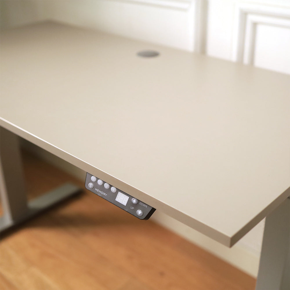 Florence Electric Height Adjustable  Desk in Light Gray