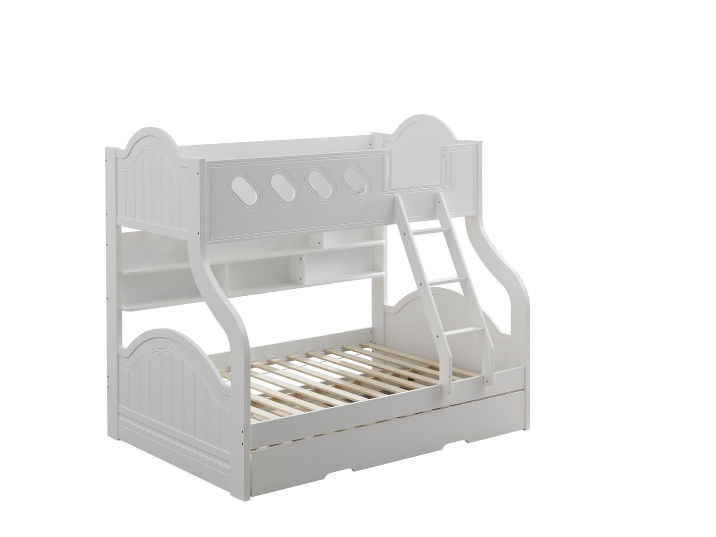 ACME White Grover Bunk Bed w/Storage - Full